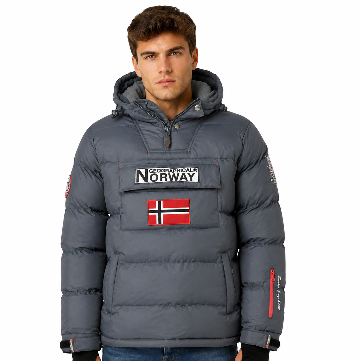 Geographical Norway BLOKUS Homme - Parka Gris Fonce