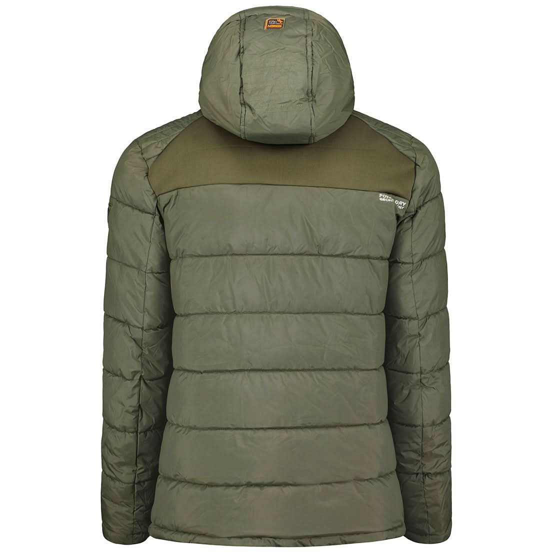 Geographical Norway Beachwood Homme - Doudoune bimatière contrastée et matelassée Kaki Orange - Geographical Norway - S Kaki Orange