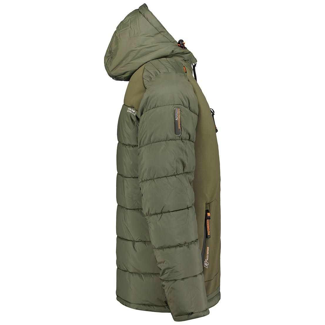 Geographical Norway Geographical Norway Beachwood Homme - Chaqueta acolchada bimatière contrastée et matelassée Kaki Orange - Geographical Norway - S Kaki Orange
