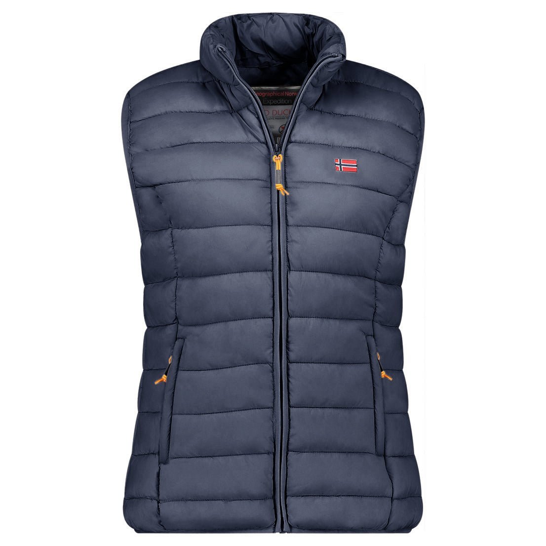 Geographical Norway VATIKOLOR Femme - Gilet Sans Manche avec Zip - Geographical Norway - S Marine