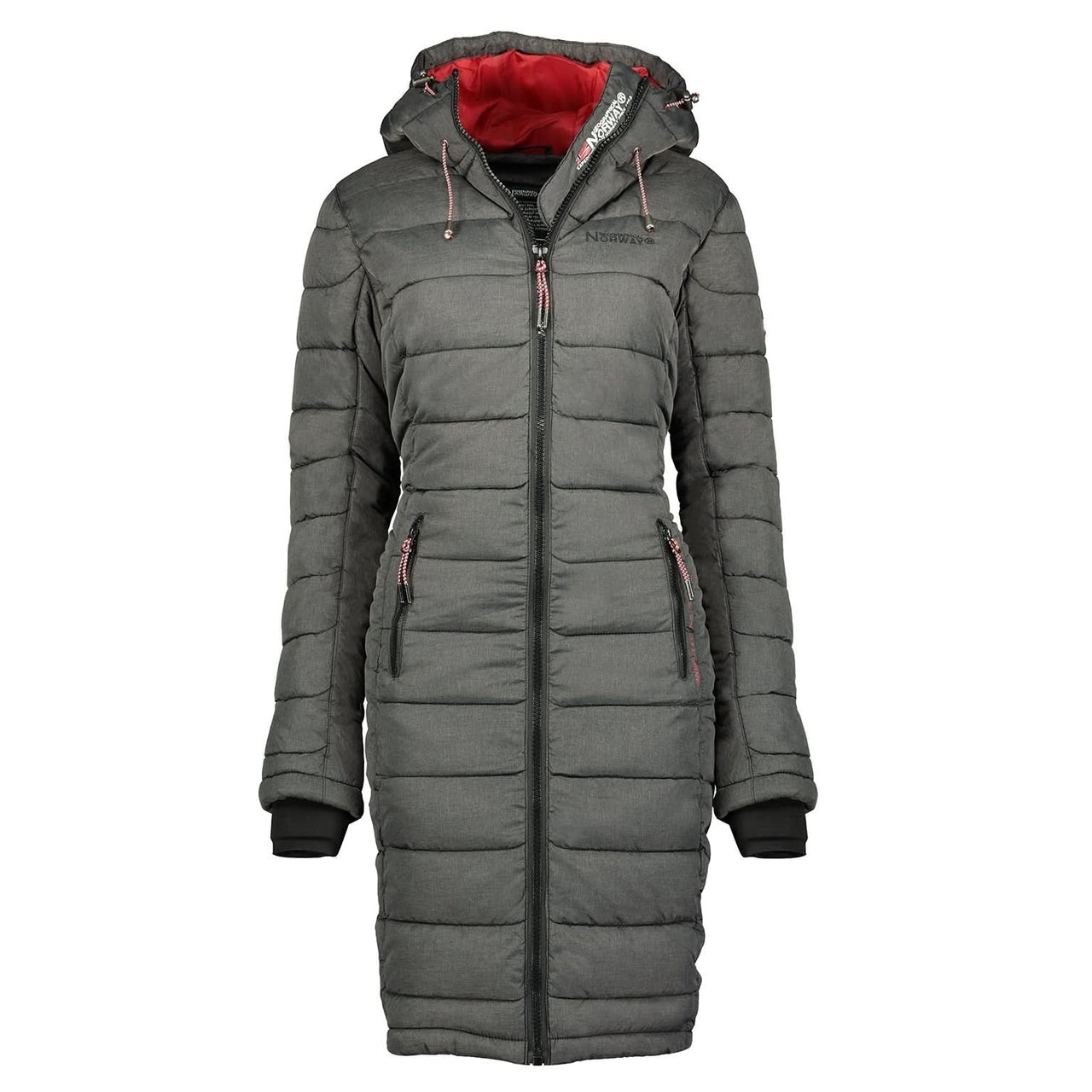 Geographical Norway Aroma Femme - Blouson long matelassé Anthracite - Geographical Norway AROMA_LADY_ANTHRACITE_S_SDB-AROMA_LADY_ANTHRACITE_M_SDB-AROMA_LADY_ANTHRACITE_L_SDB-AROMA_LADY_ANTHRACITE_XL_SDB-AROMA_LADY_ANTHRACITE_XXL_SDB