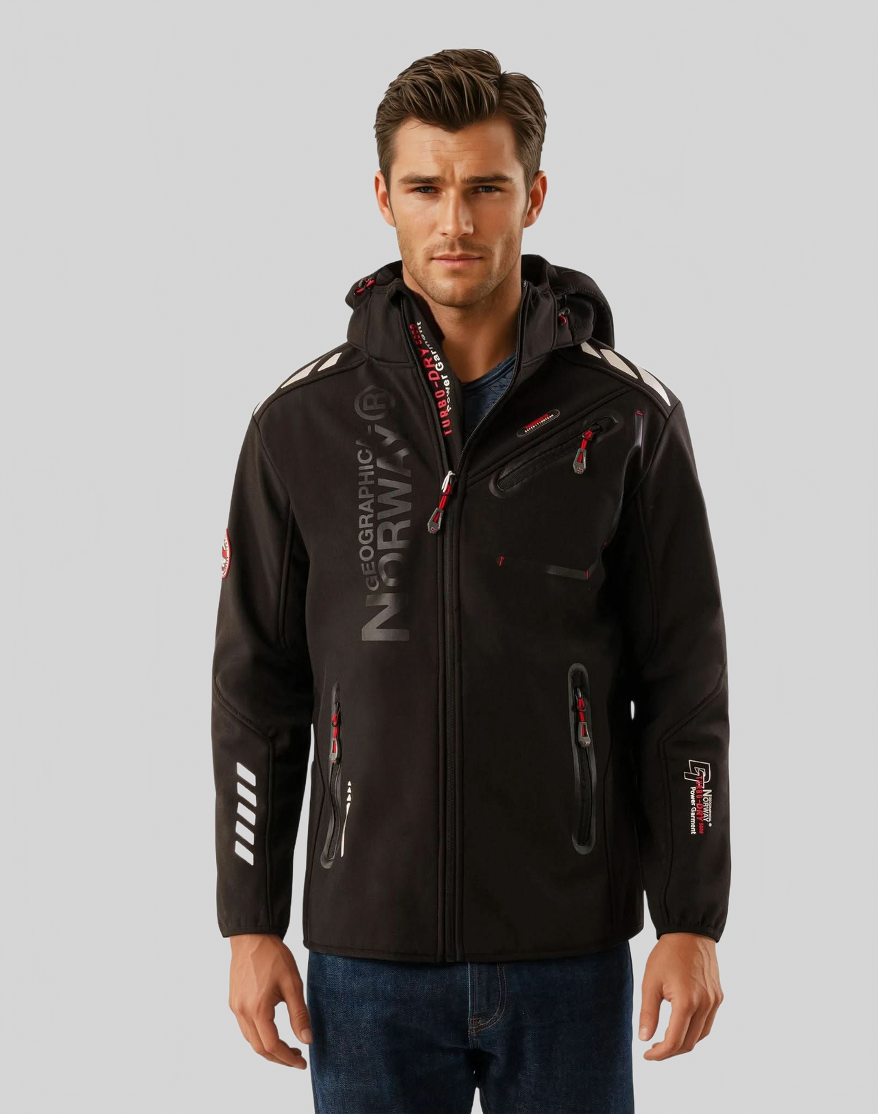Geographical Norway Geographical Norway Royaute Homme - Softshell Negro Rojo - Geographical Norway - L Negro Rojo