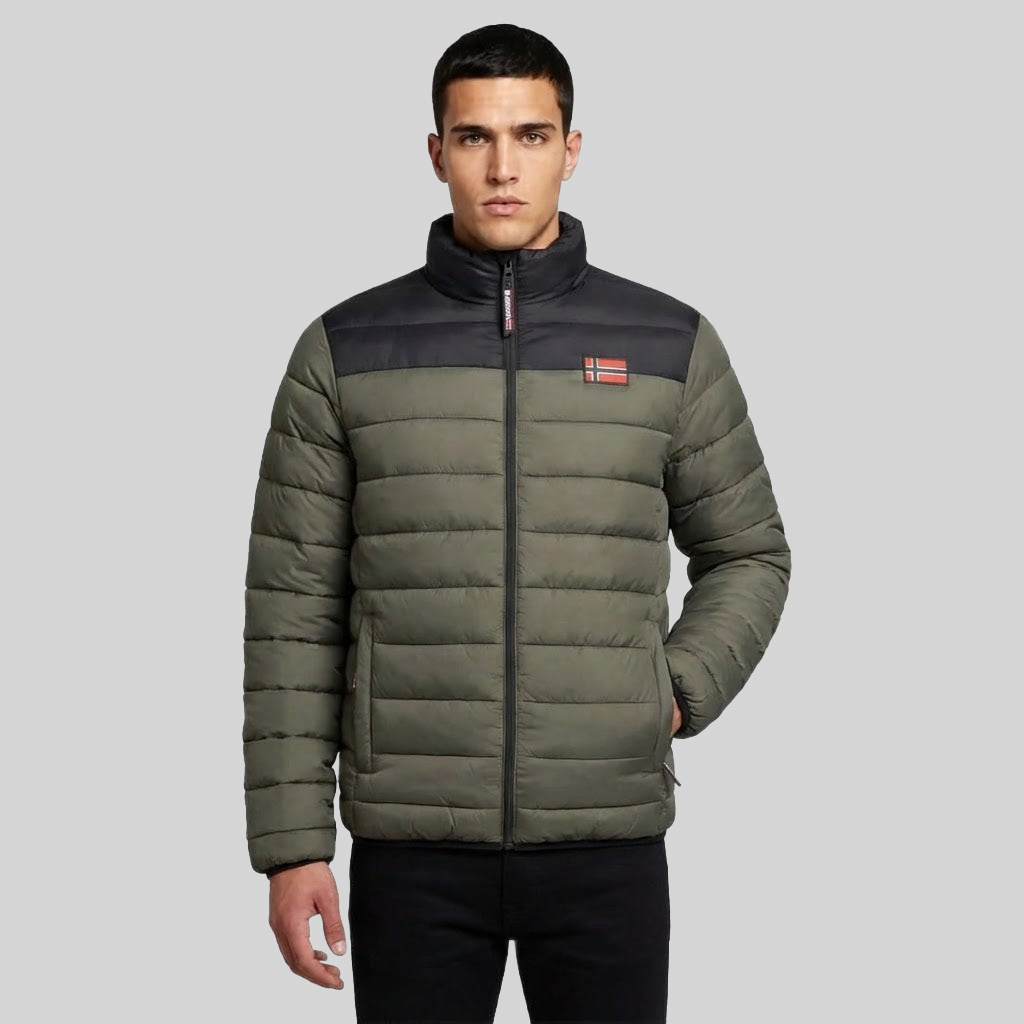 Geographical Norway AMIGOCLERC Homme - Blouson Matelassé avec Contraste - Geographical Norway - S Noir