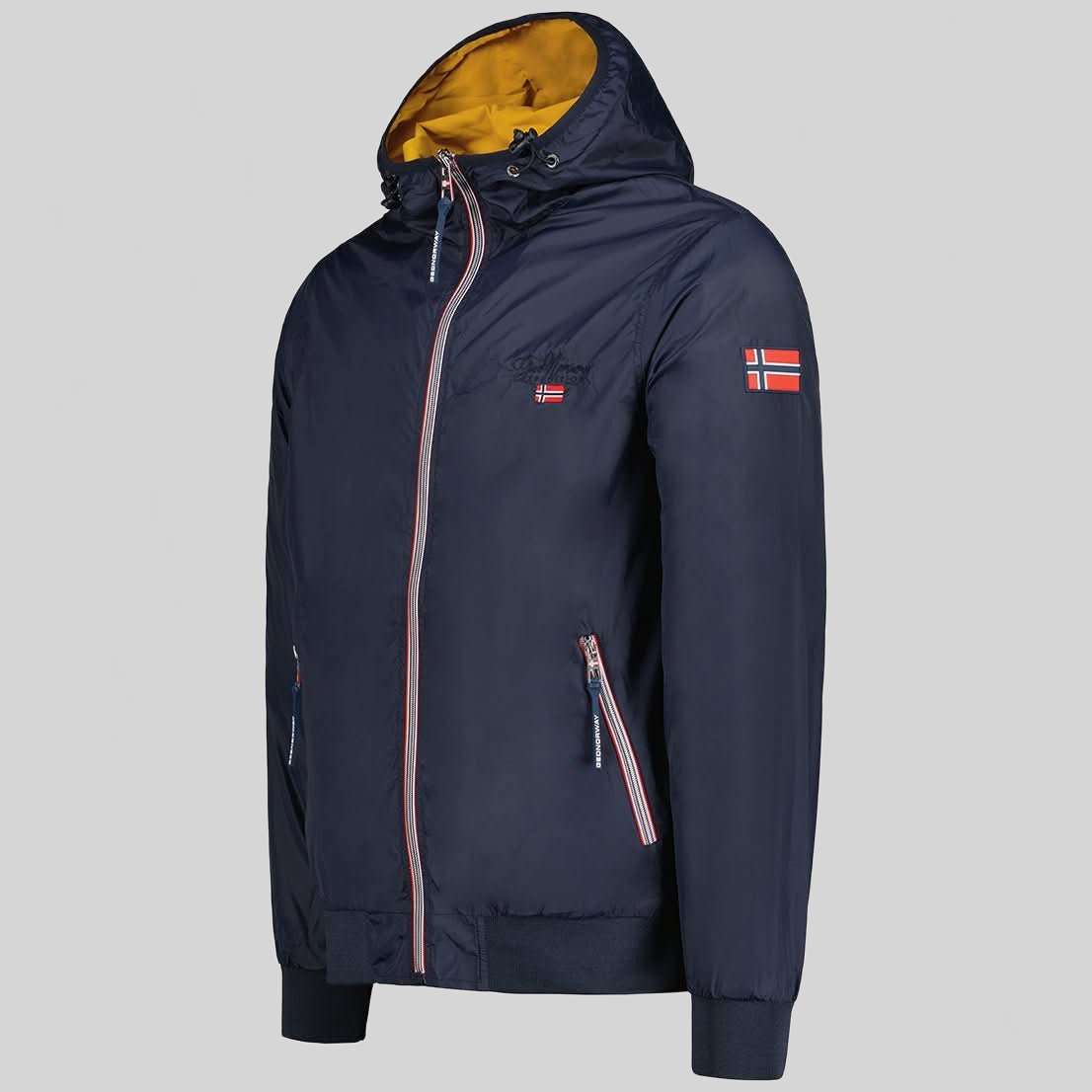 Geographical Norway Hombre - Chaqueta reversible con capucha - Geographical Norway  S Negro