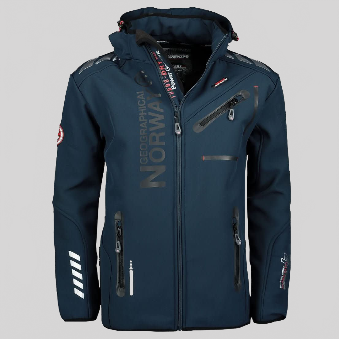 Geo Norway Royaute Homme - Softshell Rot Schwarz - Geographical Norway - L Rot Schwarz