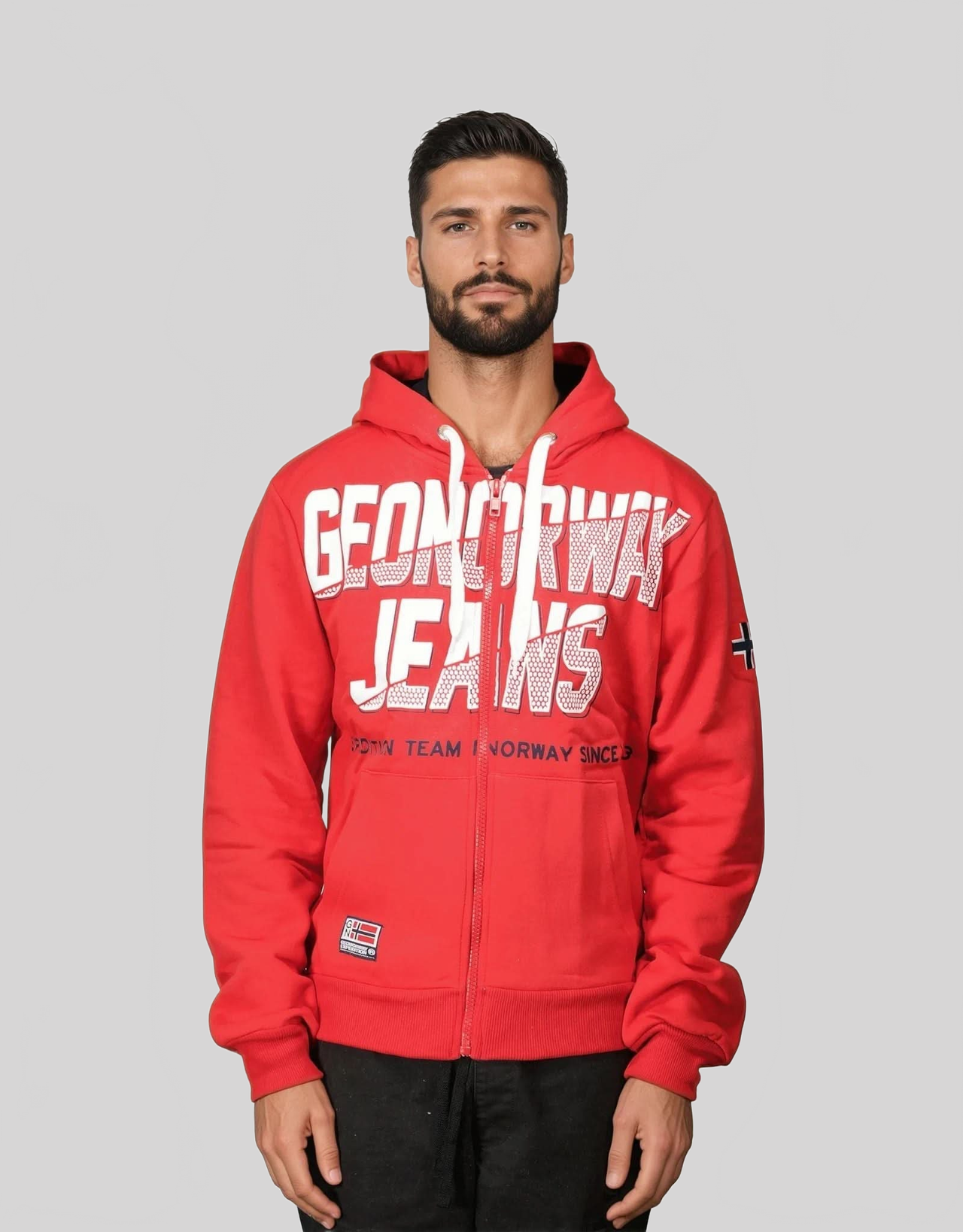 Geographical Geographical Norway GASPER Sudadera con capucha y cremallera, estampado y bandera, hombre - Geographical Norway GASPER_MEN_ROUGE_S_SDB-GASPER_MEN_NOIR_S_SDB-GASPER_MEN_BLANC_S_SDB-GASPER_MEN_MARINE_S_SDB-GASPER_MEN_GRIS_LIGHT_S_SDB-GASPER_MEN_WHITE_M_SDB-GASPER_MEN_MARINE_M_SDB-GASPER_MEN_GRIS_LIGHT_M_SDB-GASPER_MEN_BLACK_M_SDB-GASPER_MEN_RED_M_SDB