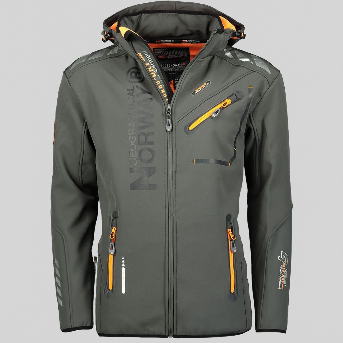 Geographical Norway Royaute Homme - Softshell Schwarz Rot - Geographical Norway - L Schwarz Rot