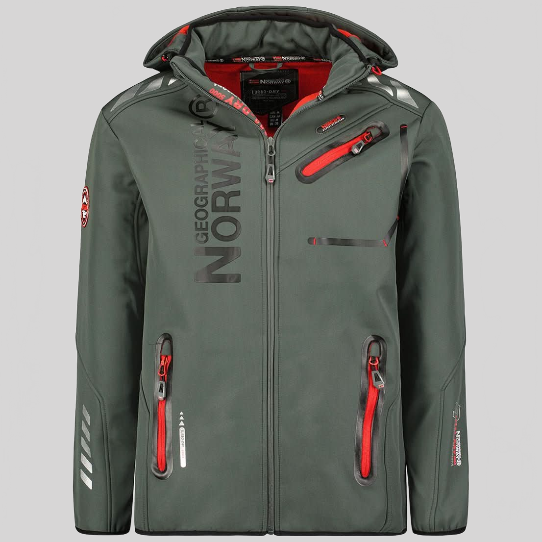 Geographical Norway Geographical Norway Royaute Homme - Softshell Gris Oscuro Rojo - Geographical Norway - S Gris Oscuro Rojo