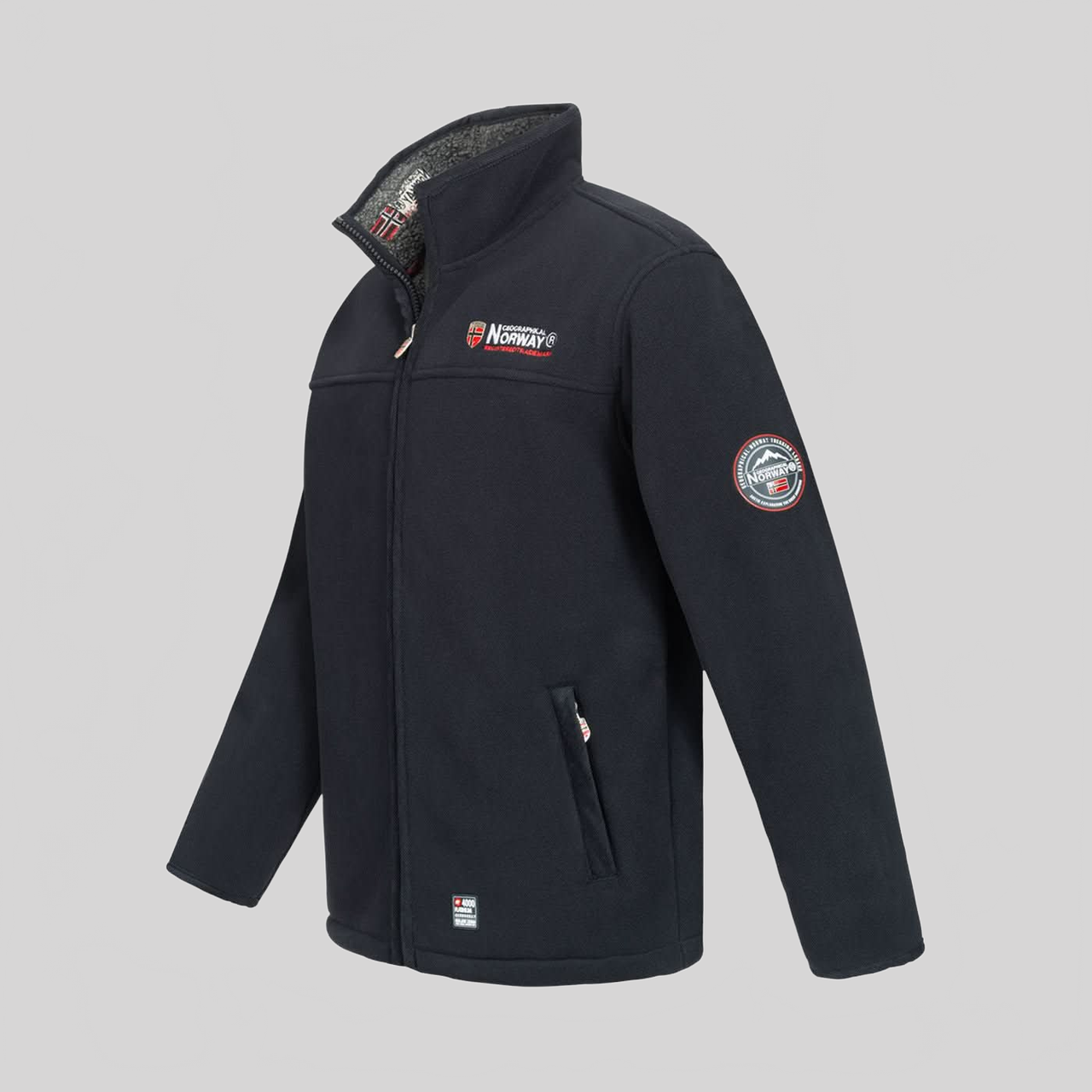 Geographical Norway Ubolt Homme - Veste polaire contrecollée en sherpa Marine Marine - Geographical Norway - S Marine