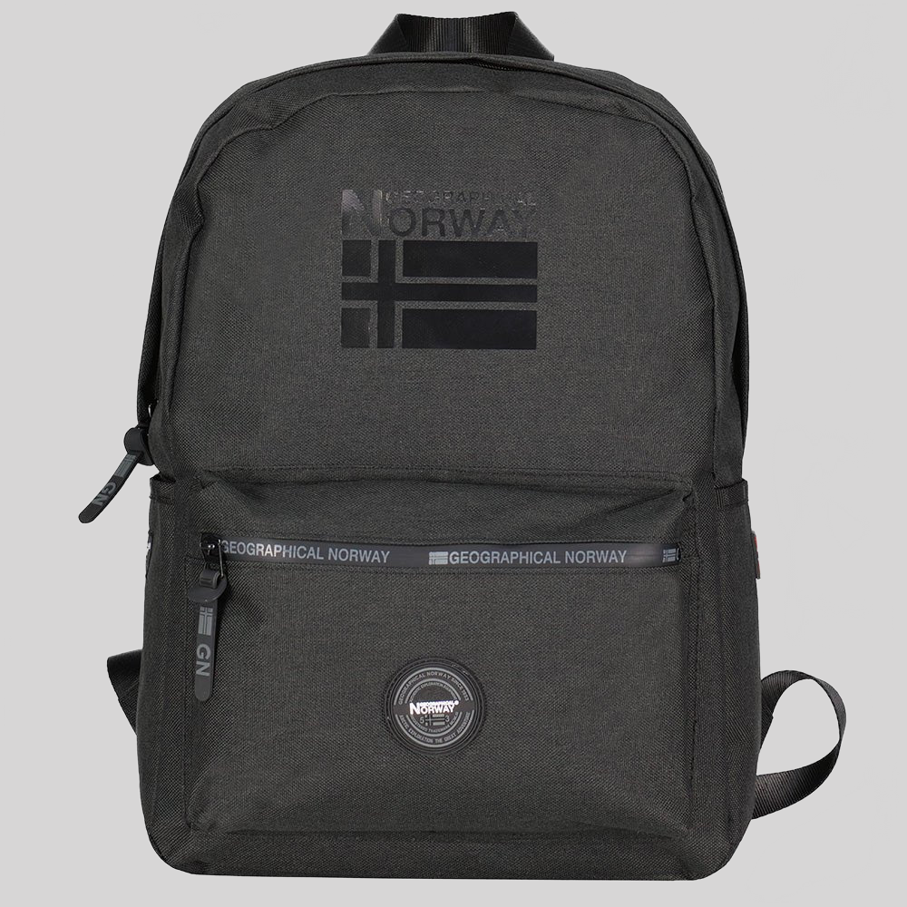 Geographical Norway Santos - Zaino con tasca frontale con zip, stampe e bandiera - Geographical Norway SANTOS_SAC_MARINE_SDB-1-SANTOS_SAC_MARINE_SDB-5-SANTOS_SAC_KAKI_SDB-SANTOS_SAC_NOIR_SDB