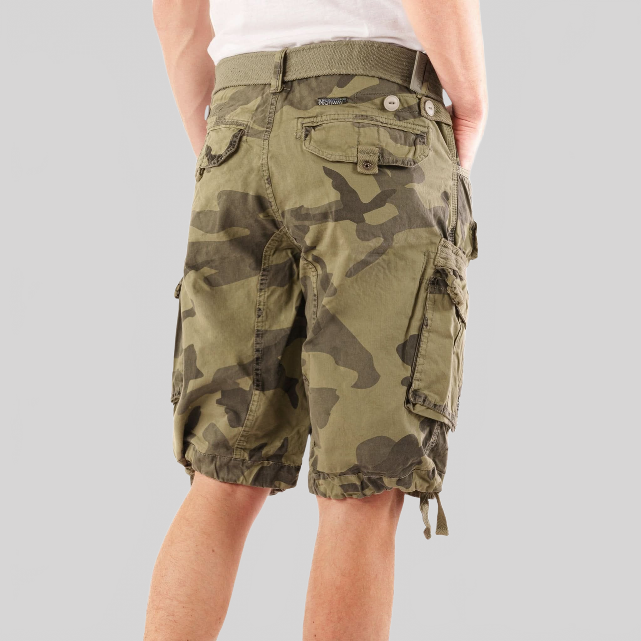 Geographical Norway Geographical Norway Panoramique Homme - Bermuda Camo Gris Clair - Geographical Norway - S Camo Gris Clair