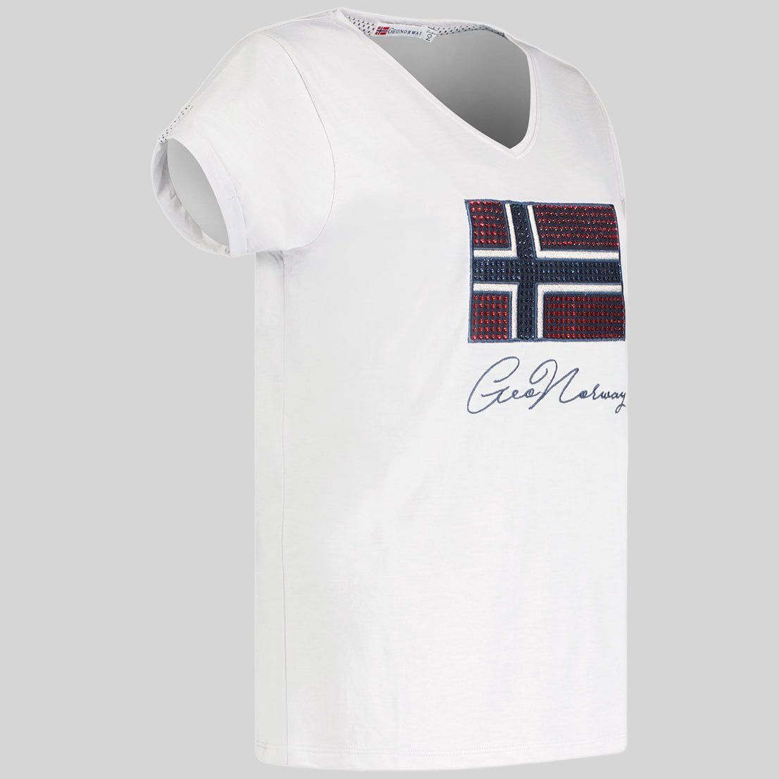 Geographical Norway Joisette Mujer - Camiseta de manga corta y cuello en V - Geographical Norway JOISETTE_LADY_GRIS_CLAIR_SDB-JOISETTE_LADY_ROUGE_SDB-JOISETTE_LADY_BLANC_SDB-JOISETTE_LADY_MARINE_S_SDB-JOISETTE_LADY_BLANC_M_SDB-JOISETTE_LADY_MARINE_L_SDB-JOISETTE_LADY_ROUGE_M_SDB-JOISETTE_LADY_GRIS_CLAIR_M_SDB-JOISETTE_LADY_MARINE_XL_SDB-JOISETTE_LADY_BLANC_L_SDB