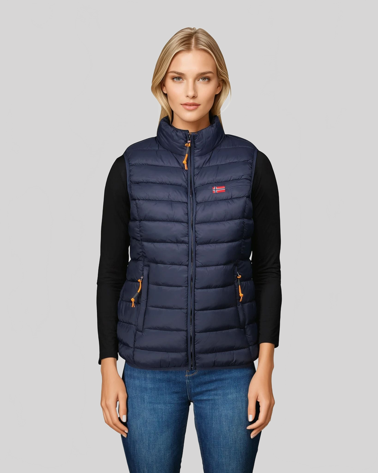 Geographical Norway VATIKOLOR Damen - Ärmellose Weste mit Reißverschluss - Geographical Norway - S Marine