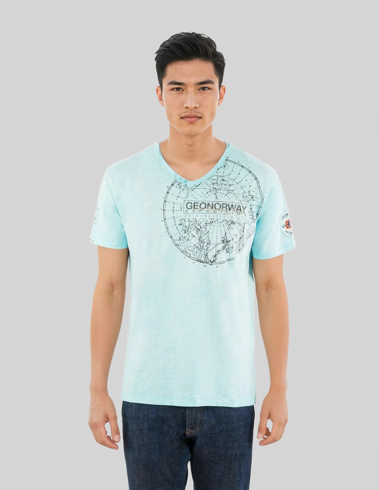 Geographical Norway Jimperable Homme - T-shirt manches courtes col V - Geographical Norway JIMPERABLE_MEN_BLEU_CIEL_M_SDB-JIMPERABLE_MEN_CORAIL_M_SDB-JIMPERABLE_MEN_BLANC_S_SDB-JIMPERABLE_MEN_BLEU_CIEL_L_SDB-JIMPERABLE_MEN_CORAIL_L_SDB-JIMPERABLE_MEN_BLANC_M_SDB-JIMPERABLE_MEN_BLEU_CIEL_XL_SDB-JIMPERABLE_MEN_CORAIL_XL_SDB-JIMPERABLE_MEN_BLANC_L_SDB-JIMPERABLE_MEN_CORAIL_XXL_SDB