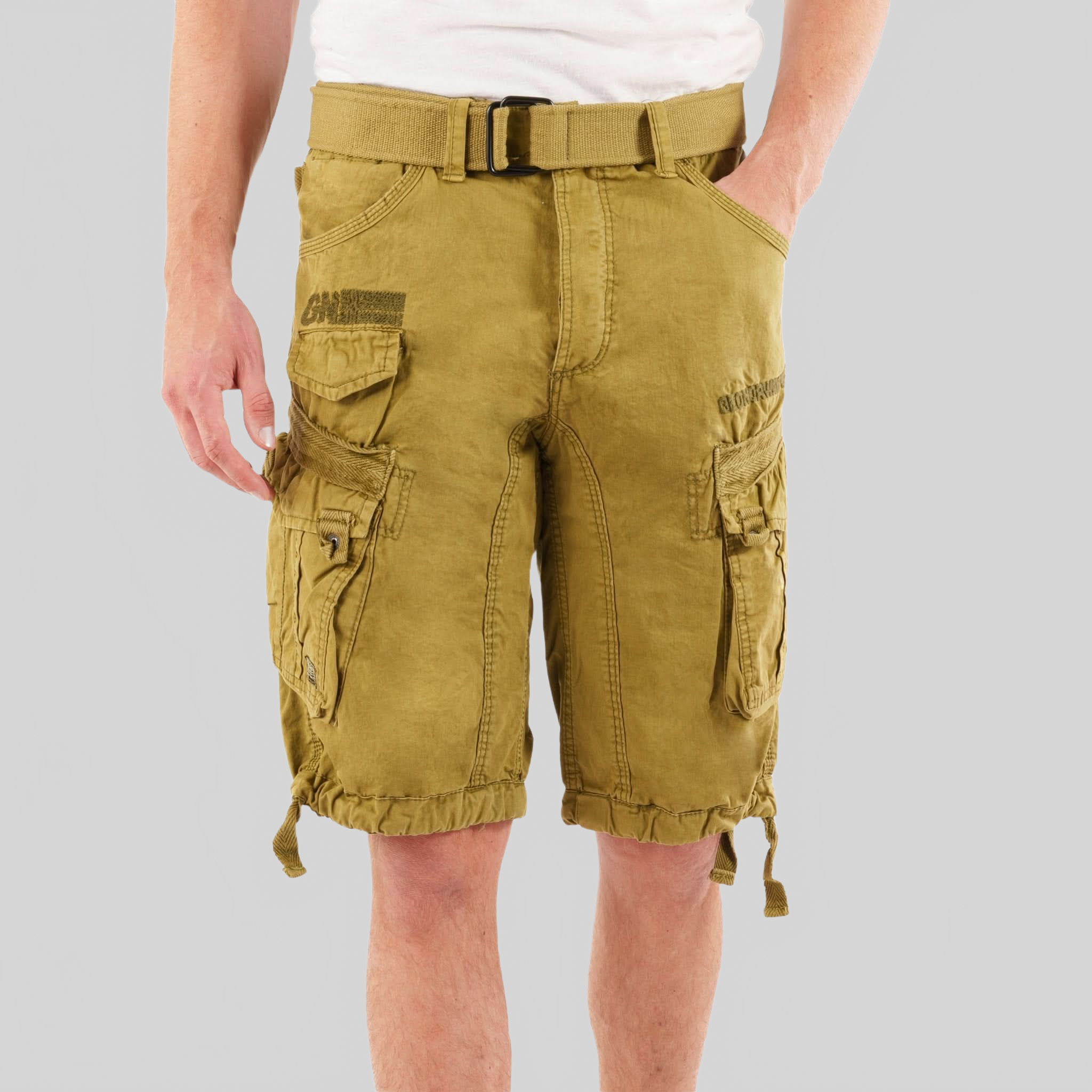 Geographical Norway Panoramic Homme Mastic - Verwaschene Bermuda-Shorts Mastic - Geographical Norway - S Mastic