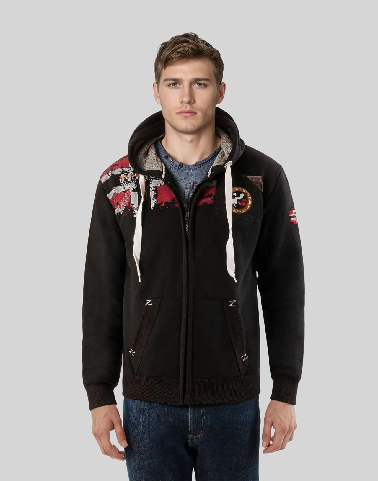 Geographical Norway Fespote Homme - Sweat à capuche - Geographical Norway FESPOTE_MEN_GRIS_CLAIR_S_SDB-FESPOTE_MEN_GRIS_CLAIR_M_SDB-FESPOTE_MEN_GRIS_CLAIR_L_SDB-FESPOTE_MEN_GRIS_CLAIR_XL_SDB-FESPOTE_MEN_GRIS_CLAIR_XXL_SDB-FESPOTE_MEN_GRIS_CLAIR_3XL_SDB-FESPOTE_MEN_GRIS_FONCE_S_SDB-FESPOTE_MEN_GRIS_FONCE_M_SDB-FESPOTE_MEN_GRIS_FONCE_L_SDB-FESPOTE_MEN_GRIS_FONCE_XL_SDB