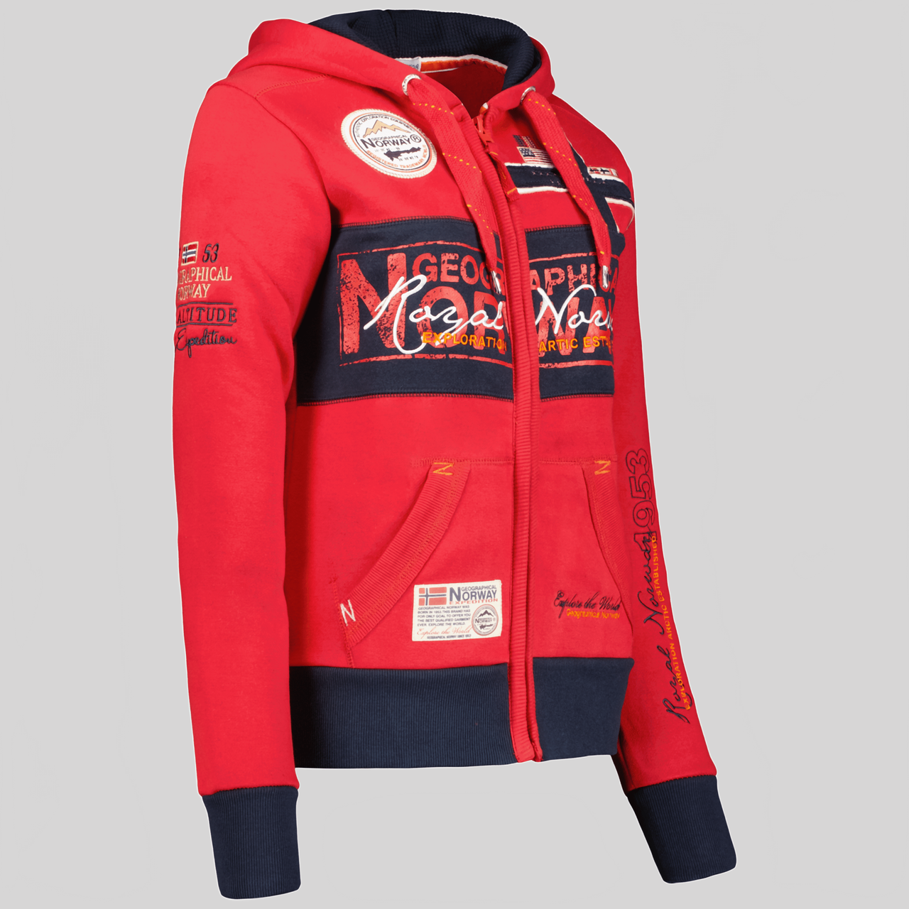 Geographical Norway Flyer Damen - Sweatshirt mit Reißverschluss - Geographical Norway FLYER_LADY_GRIS_CLAIR_S_SDB-FLYER_LADY_ROUGE_S_SDB-FLYER_LADY_MARINE_S_SDB-FLYER_LADY_NOIR_S_SDB-.FLYER_LADY_ROSE_FLASH_S_SDB-FLYER_LADY_HELLGRAU_M_SDB-FLYER_LADY_ROT_M_SDB-FLYER_LADY_MARINE_M_SDB-FLYER_LADY_SCHWARZ_M_SDB-FLYER_LADY_ROSE_FLASH_M_SDB