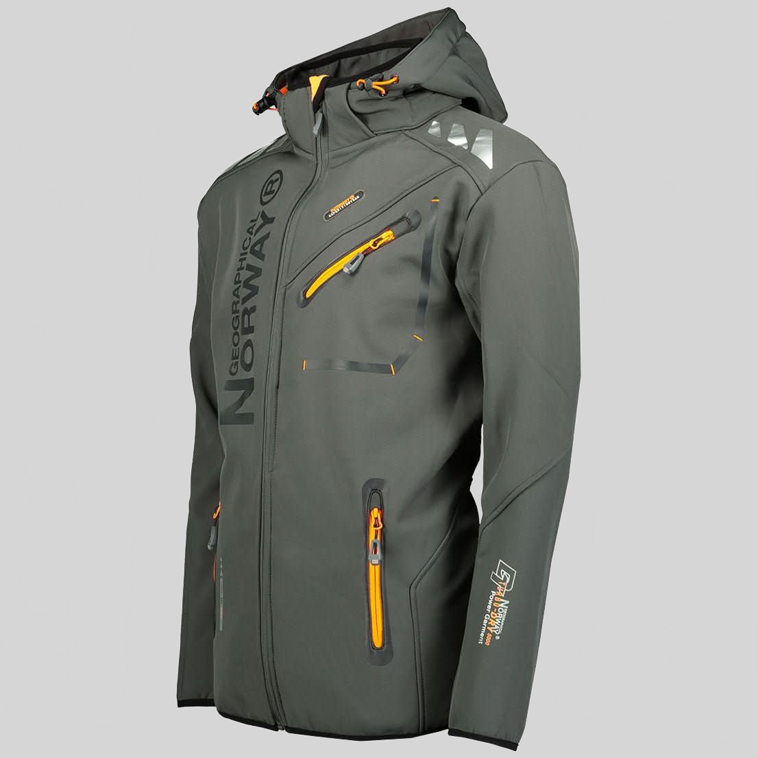 Geographical Norway Geographical Norway Royaute Homme - Softshell Gris Oscuro Naranja - Geographical Norway - S Gris Oscuro Naranja