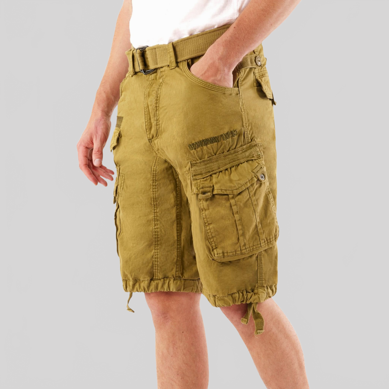 Geographical Norway Panoramique Homme Mastic - Bermuda délavé Mastic - Geographical Norway - S Mastic