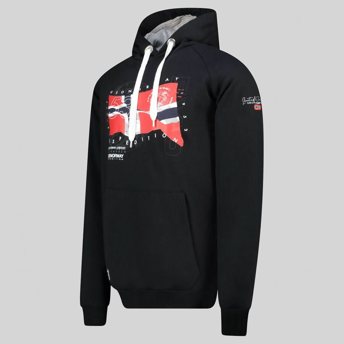 Geographical Norway GDRAP Homme - Kapuzenpullover mit Flagge und Aufdrucken - Geographical Norway GDRAP_MEN_MARINE_S_SDB-GDRAP_MEN_BLANC_S_SDB-GDRAP_MEN_MARINE_M_SDB-.GDRAP_MEN_WEISS_M_SDB-GDRAP_MEN_MARINE_L_SDB-GDRAP_MEN_BLANC_L_SDB-GDRAP_MEN_MARINE_XL_SDB-GDRAP_MEN_BLANC_XL_SDB-GDRAP_MEN_MARINE_XXL_SDB-GDRAP_MEN_BLANC_XXL_SDB