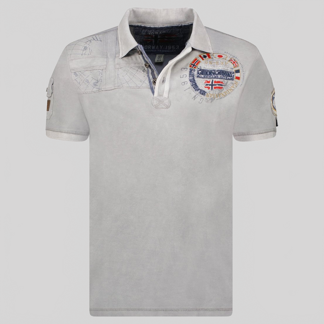 Geographical Norway KINFLAT Man - Polo Short Sleeve 100% Cotton - Geographical Norway KINFLAT_MEN_GRIS_CLAIR_SDB-KINFLAT_MEN_GRIS_CLAIR_M_SDB-KINFLAT_MEN_GRIS_CLAIR_L_SDB- MenKINFLAT_MEN_GRIS_CLAIR_XL_SDB-KINFLAT_MEN_GRIS_CLAIR_XXL_SDB-KINFLAT_MEN_GRIS_CLAIR_3XL_SDB-KINFLAT_MEN_MARINE_S_SDB-KINFLAT_MEN_MARINE_M_SDB-KINFLAT_MEN_MARINE_L_SDB-KINFLAT_MEN_MARINE_XL_SDB