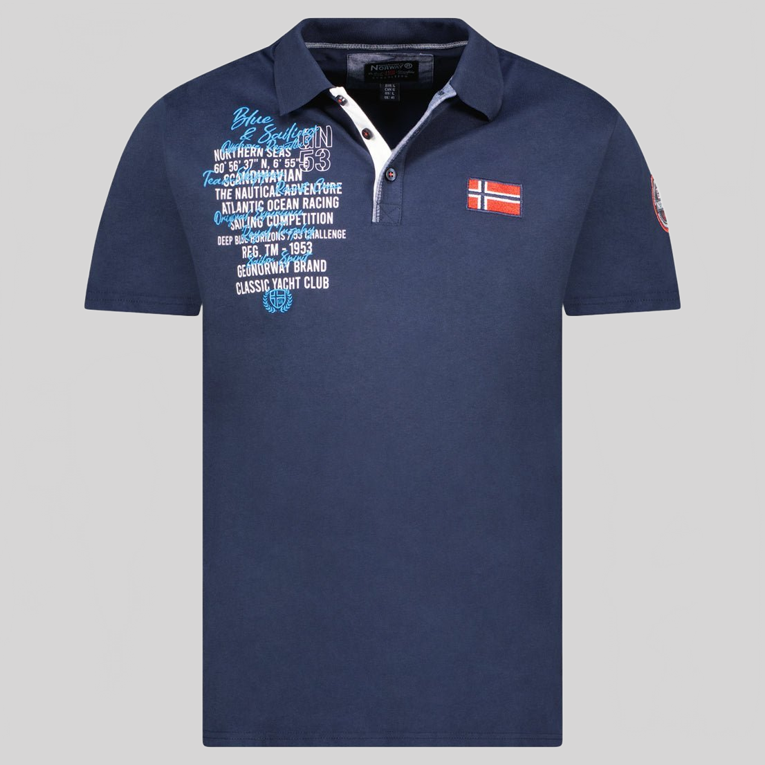 Geographical Geographical Norway KANCRE Men - Polo de manga corta, Bandera y escudo - Geographical Norway KANCRE_MEN_GRIS_CLAIR_S_SDB-KANCRE_MEN_GRIS_CLAIR_M_SDB-KANCRE_MEN_GRIS_CLAIR_L_SDB-KANCRE_MEN_GRIS_CLAIR_XL_SDB-KANCRE_MEN_GRIS_CLAIR_XXL_SDB-KANCRE_MEN_MARINE_M_SDB-KANCRE_MEN_MARINE_L_SDB-KANCRE_MEN_MARINE_XL_SDB-KANCRE_MEN_MARINE_XXL_SDB-KANCRE_MEN_MARINE_3XL_SDB