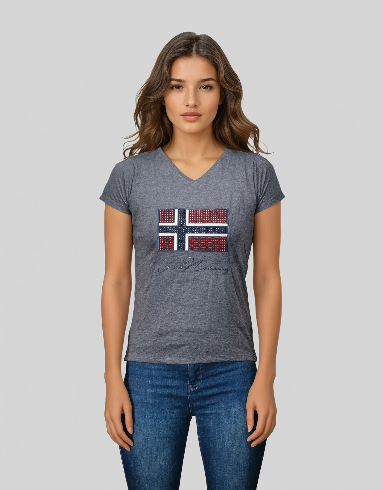 Geographical Norway Joisette Mujer - Camiseta de manga corta y cuello en V - Geographical Norway JOISETTE_LADY_GRIS_CLAIR_SDB-JOISETTE_LADY_ROUGE_SDB-JOISETTE_LADY_BLANC_SDB-JOISETTE_LADY_MARINE_S_SDB-JOISETTE_LADY_BLANC_M_SDB-JOISETTE_LADY_MARINE_L_SDB-JOISETTE_LADY_ROUGE_M_SDB-JOISETTE_LADY_GRIS_CLAIR_M_SDB-JOISETTE_LADY_MARINE_XL_SDB-JOISETTE_LADY_BLANC_L_SDB