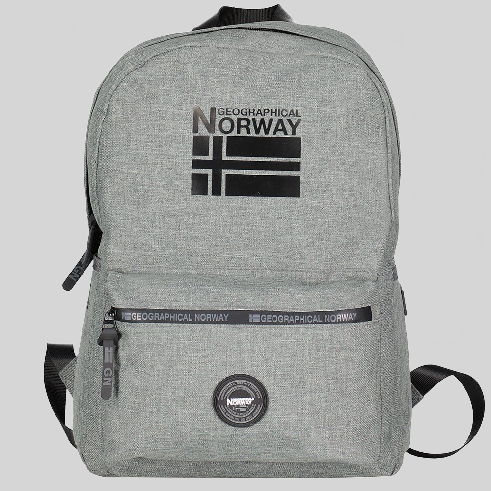 Geographical Norway Santos - Zaino con tasca frontale con zip, stampe e bandiera - Geographical Norway SANTOS_SAC_MARINE_SDB-1-SANTOS_SAC_MARINE_SDB-5-SANTOS_SAC_KAKI_SDB-SANTOS_SAC_NOIR_SDB