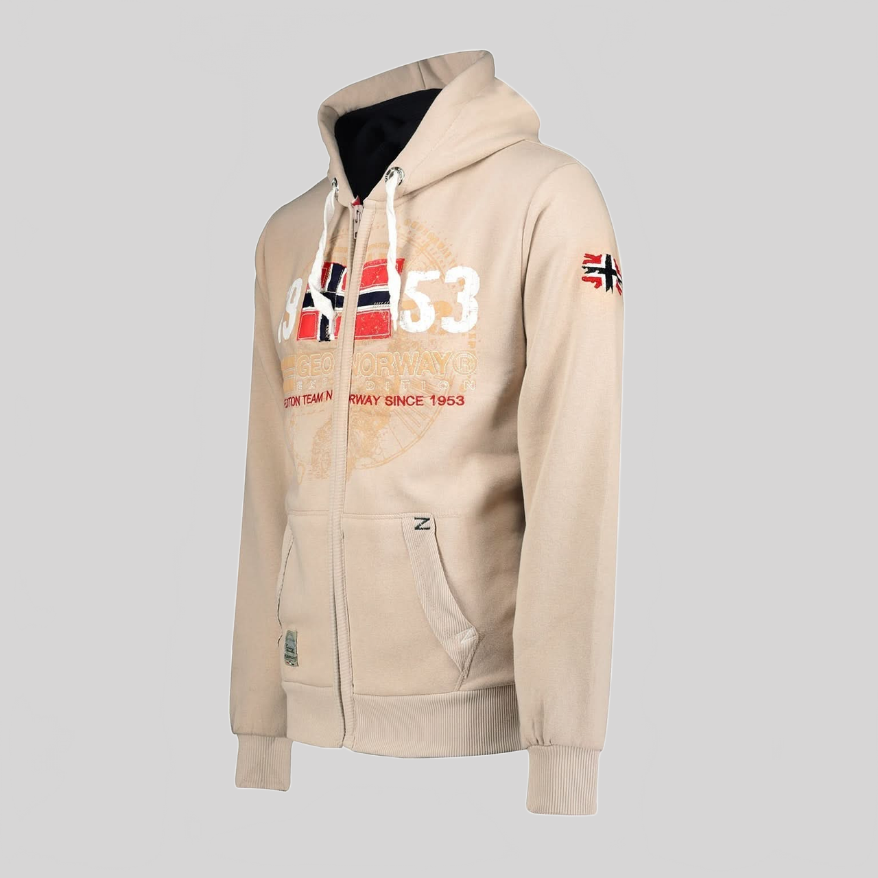 Geographical Norway Gapigal Homme - Sweat zippé à capuche - Geographical Norway GAPIGAL_MEN_BEIGE_M_EO_SDB-GAPIGAL_MEN_BEIGE_L_EO_SDB-GAPIGAL_MEN_BEIGE_XL_EO_SDB-GAPIGAL_MEN_BLEU_S_EO_SDB-GAPIGAL_MEN_BLEU_M_EO_SDB-GAPIGAL_MEN_BLEU_L_EO_SDB-GAPIGAL_MEN_BLEU_XL_EO_SDB-GAPIGAL_MEN_BLEU_XXL_EO_SDB-GAPIGAL_MEN_CORAIL_M_EO_SDB-GAPIGAL_MEN_CORAIL_L_EO_SDB