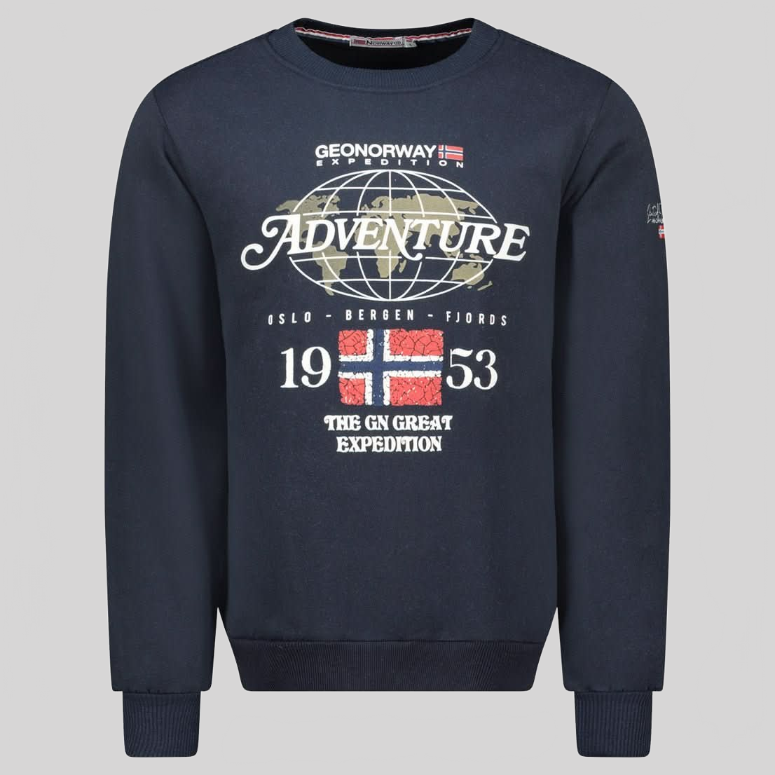 Geographical Norway Golkovitz Hombre - Sudadera con estampado y bandera - Geographical Norway GOLKOVITZ_MEN_NOIR_S_S_SDB-GOLKOVITZ_MEN_BLANC_S_SDB-GOLKOVITZ_MEN_NOIR_M_SDB-GOLKOVITZ_MEN_BLANC_M_SDB-GOLKOVITZ_MEN_NOIR_L_SDB-GOLKOVITZ_MEN_BLANC_L_SDB-GOLKOVITZ_MEN_NOIR_XL_SDB-GOLKOVITZ_MEN_BLANC_XL_SDB-GOLKOVITZ_MEN_NOIR_XXL_SDB-GOLKOVITZ_MEN_BLANC_XXL_SDB