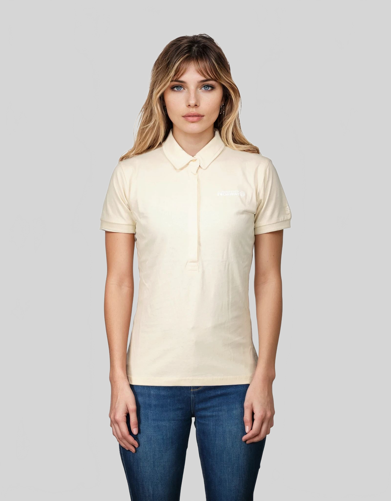 Geographical Norway Kumping Femme - Polo à imprimés avec col boutonné - Geographical Norway KUMPING_LADY_CREME_S_SDB-KUMPING_LADY_CREME_M_SDB-KUMPING_LADY_CREME_L_SDB-KUMPING_LADY_CREME_XL_SDB-KUMPING_LADY_CREME_XXL_SDB-KUMPING_LADY_VIOLET_S_SDB-KUMPING_LADY_VIOLET_M_SDB-KUMPING_LADY_VIOLET_L_SDB-KUMPING_LADY_VIOLET_XL_SDB-KUMPING_LADY_VIOLET_XXL_SDB