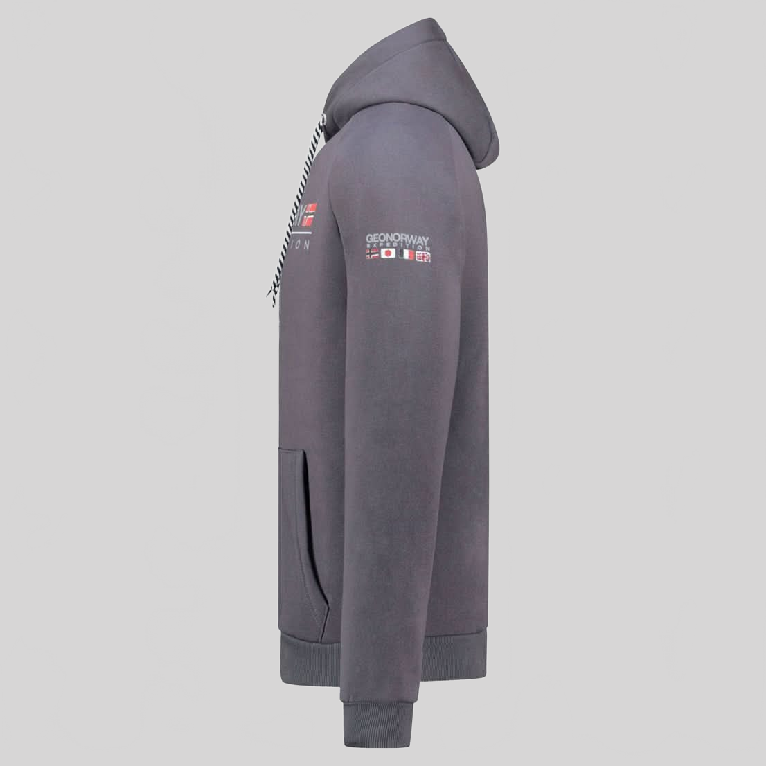 Geographical Geographical Norway GVICK Hombre - Sudadera con capucha con estampados y bandera - Geographical Norway GVICK_MEN_NOIR_SDB-GVICK_MEN_NOIR_M_SDB-GVICK_MEN_NOIR_L_SDB-GVICK_MEN_NOIR_XL_SDB-GVICK_MEN_NOIR_XXL_SDB-GVICK_MEN_NOIR_3XL_SDB-GVICK_MEN_GRIS_FONCE_S_S_SDB-GVICK_MEN_GRIS_FONCE_M_SDB-GVICK_MEN_GRIS_FONCE_L_SDB-GVICK_MEN_GRIS_FONCE_XL_SDB