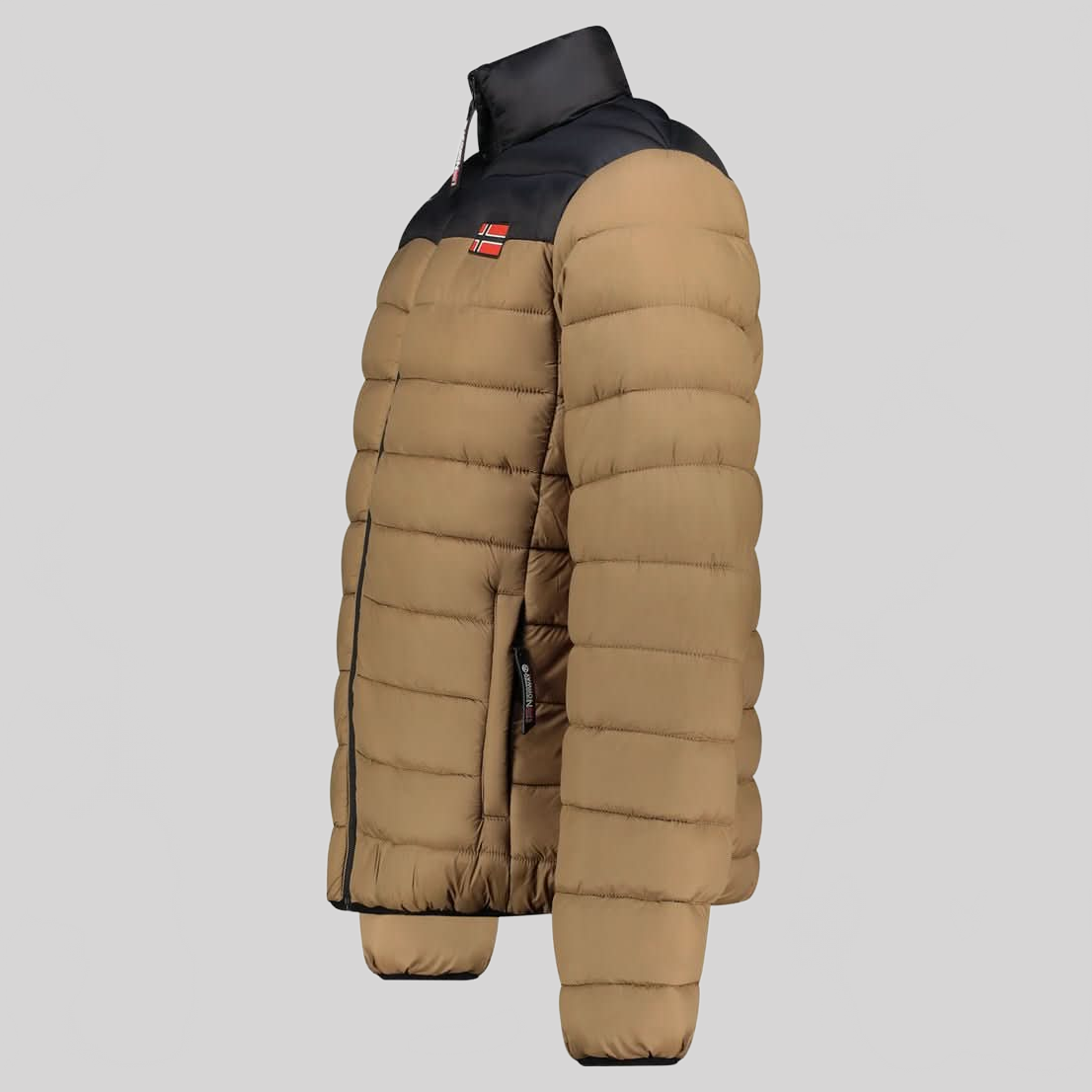 Geographical Norway AMIGOCLERC Homme - Blouson Matelassé avec Contraste - Geographical Norway - S Taupe