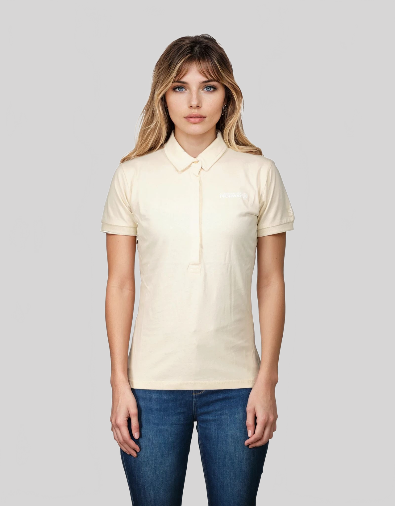 Geographical Norway Kumping Femme - Polo à imprimés avec col boutonné - Geographical Norway KUMPING_LADY_CREME_S_SDB-KUMPING_LADY_CREME_M_SDB-KUMPING_LADY_CREME_L_SDB-KUMPING_LADY_CREME_XL_SDB-KUMPING_LADY_CREME_XXL_SDB-KUMPING_LADY_VIOLET_S_SDB-KUMPING_LADY_VIOLET_M_SDB-KUMPING_LADY_VIOLET_L_SDB-KUMPING_LADY_VIOLET_XL_SDB-KUMPING_LADY_VIOLET_XXL_SDB