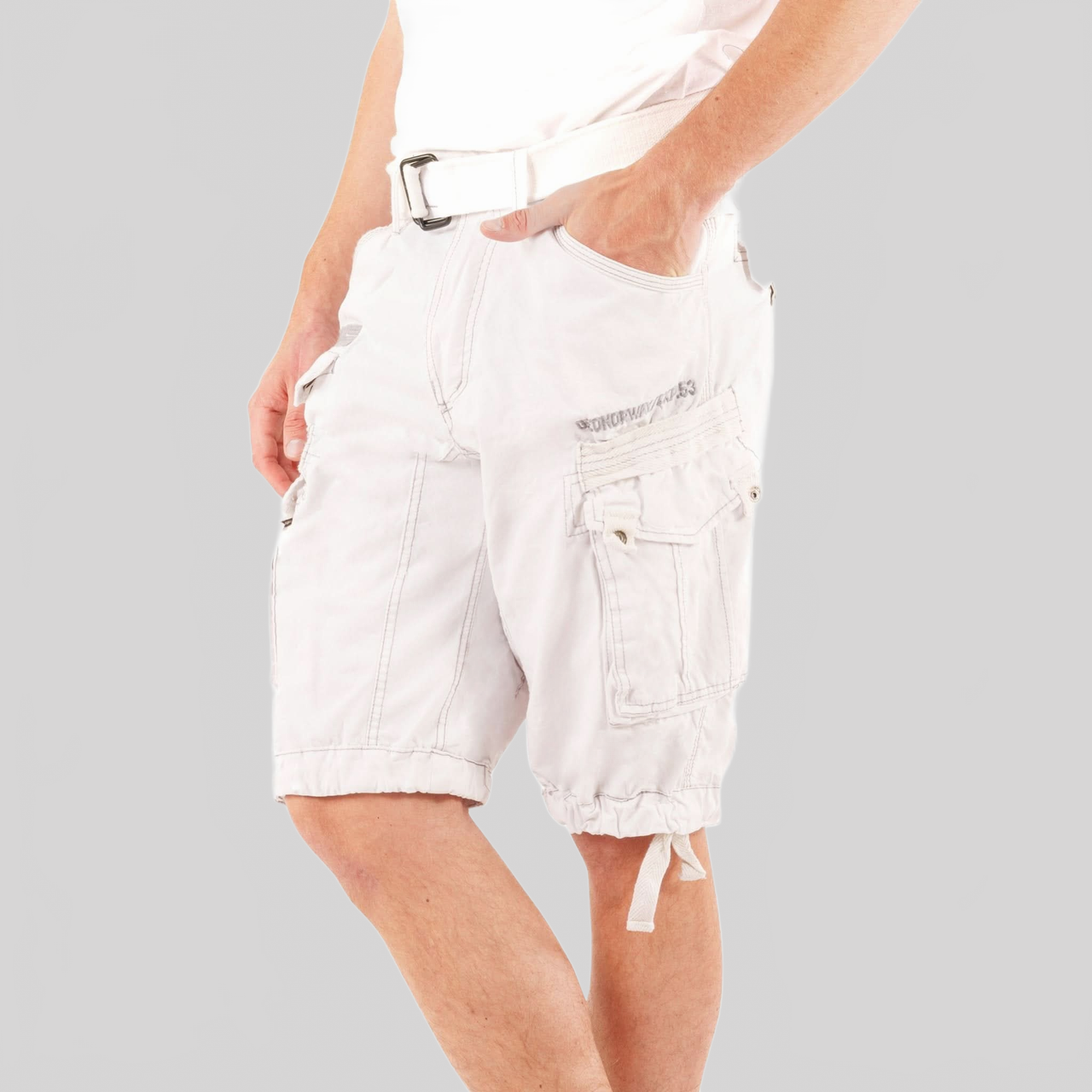 Geographical Geographical Norway Panoramique Homme - Bermudas Blanco - Geographical Norway - S Blanco