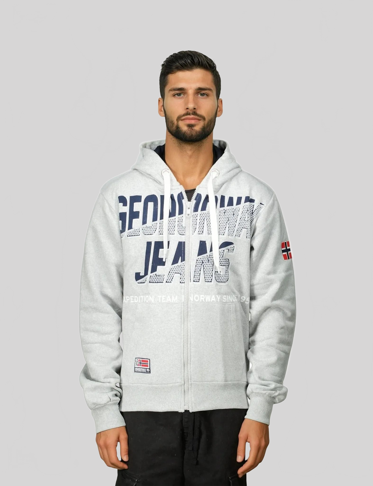 Geographical Geographical Norway GASPER Sudadera con capucha y cremallera, estampado y bandera, hombre - Geographical Norway GASPER_MEN_ROUGE_S_SDB-GASPER_MEN_NOIR_S_SDB-GASPER_MEN_BLANC_S_SDB-GASPER_MEN_MARINE_S_SDB-GASPER_MEN_GRIS_LIGHT_S_SDB-GASPER_MEN_WHITE_M_SDB-GASPER_MEN_MARINE_M_SDB-GASPER_MEN_GRIS_LIGHT_M_SDB-GASPER_MEN_BLACK_M_SDB-GASPER_MEN_RED_M_SDB