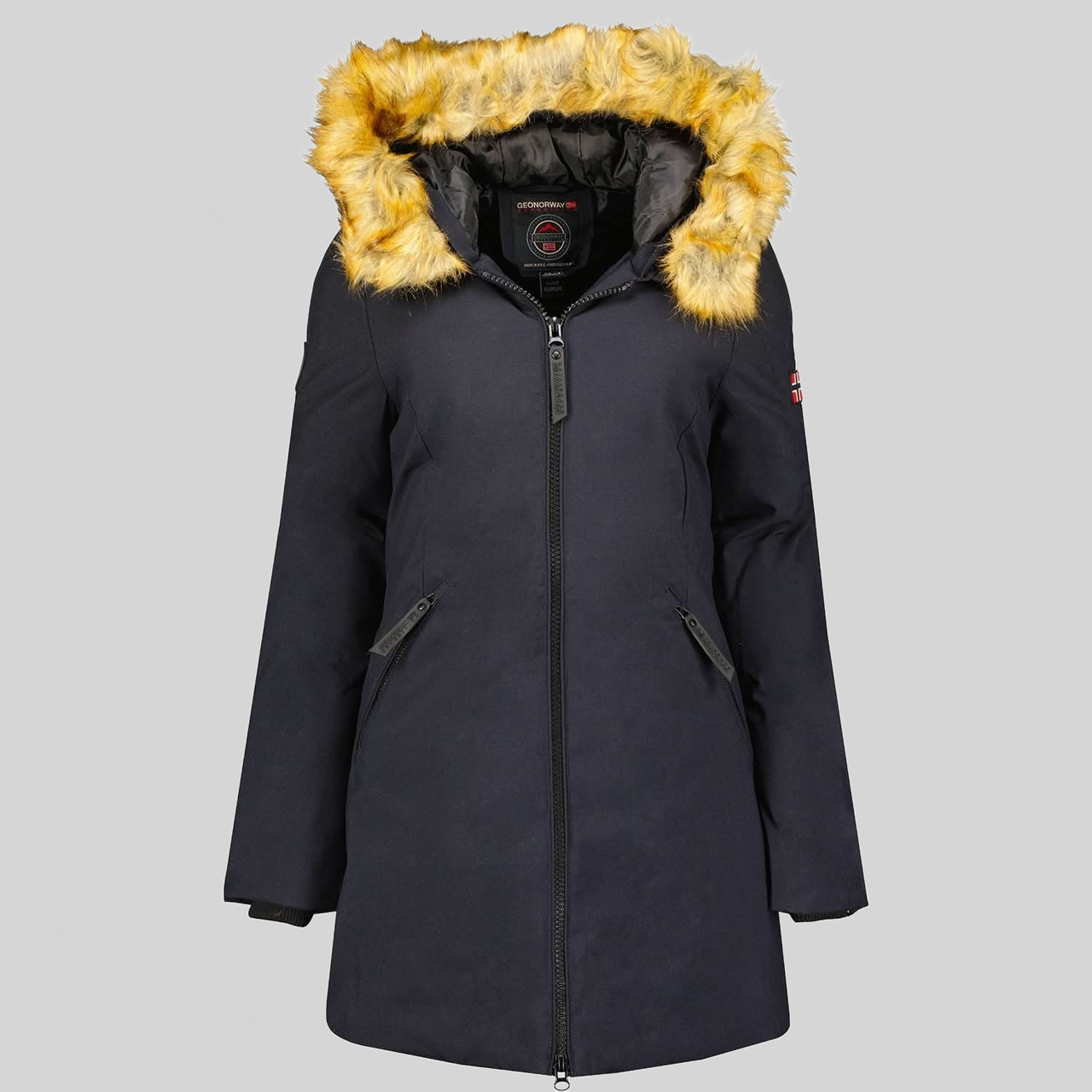 Geographical Norway Adelaide Damen - Parka mit Kapuze, Pelz und Taschen - Geographical Norway ADELAIDE_LADY_MARINE_S_SDB-ADELAIDE_LADY_MARINE_M_SDB-ADELAIDE_LADY_MARINE_L_SDB-ADELAIDE_LADY_MARINE_XL_SDB-.ADELAIDE_LADY_MARINE_XXL_SDB-ADELAIDE_LADY_SCHWARZ_S_SDB-ADELAIDE_LADY_SCHWARZ_M_SDB-ADELAIDE_LADY_SCHWARZ_L_SDB-ADELAIDE_LADY_SCHWARZ_XL_SDB-ADELAIDE_LADY_SCHWARZ_XXL_SDB