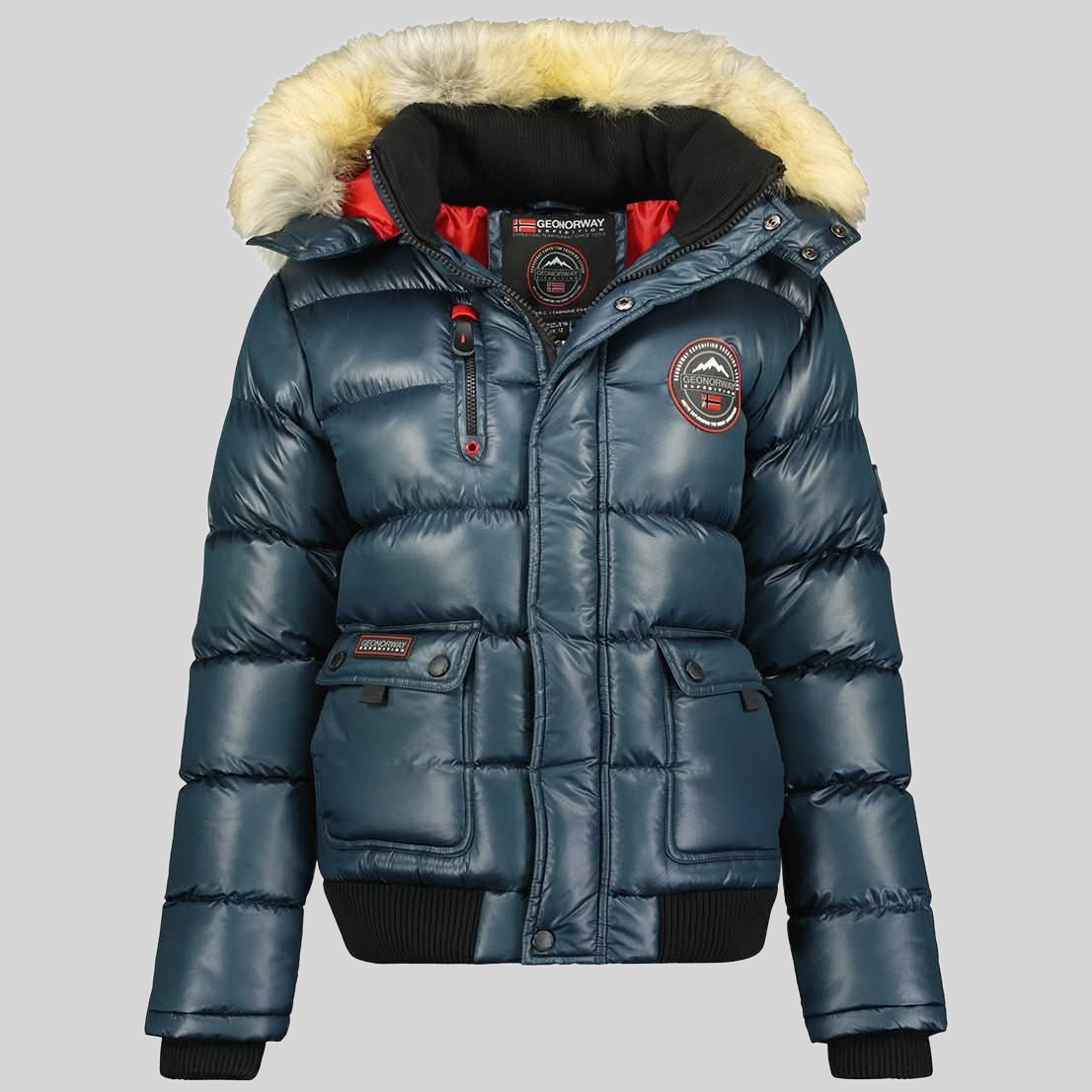 Geographical Norway Bugs Donna - Giacca imbottita con tasche piatte, Tasca con cerniera e cappuccio rimovibile - Geographical Norway BUGS_LADY_MARINE_SDB-BUGS_LADY_ROUGE_SDB-BUGS_LADY_NOIR_SDB-BUGS_LADY_MARINE_M_SDB-BUGS_LADY_RED_M_SDB-BUGS_LADY_BLACK_M_SDB-BUGS_LADY_MARINE_L_SDB-BUGS_LADY_RED_L_SDB-BUGS_LADY_BLACK_L_SDB-BUGS_LADY_MARINE_XL_SDB