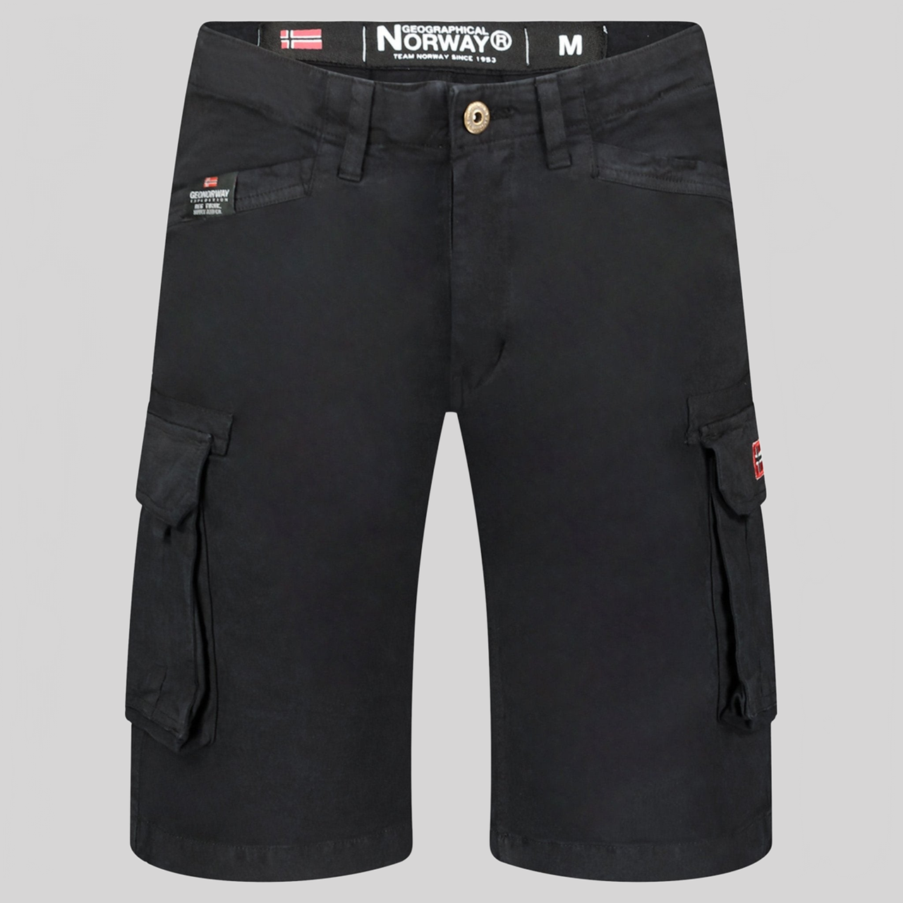 Geographical Norway Geographical Norway Palar Hombre - Bermudas con bolsillos y bandera - Geographical Norway PALAR_MEN_NOIR_XL_SDB