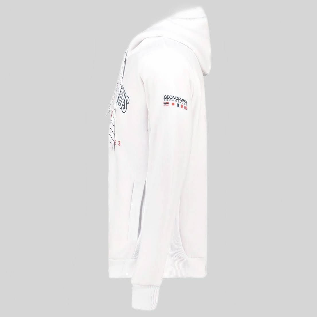 Geographical Geographical Norway GHAGEN Men - Sudadera con capucha con estampados y bandera - Geographical Norway GHAGEN_MEN_GRIS_CLAIR_S_S_SDB-GHAGEN_MEN_BLANC_S_SDB-GHAGEN_MEN_GRIS_CLAIR_M_SDB-GHAGEN_MEN_BLANC_M_SDB-GHAGEN_MEN_GRIS_CLAIR_L_SDB-GHAGEN_MEN_BLANC_L_SDB-GHAGEN_MEN_GRIS_CLAIR_XL_SDB-GHAGEN_MEN_BLANC_XL_SDB-GHAGEN_MEN_GRIS_CLAIR_XXL_SDB-GHAGEN_MEN_BLANC_XXL_SDB