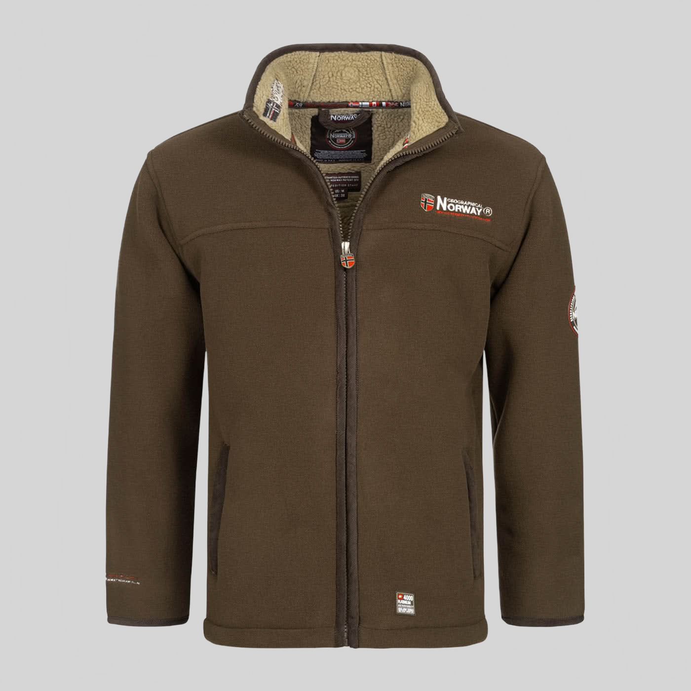 Geographical Norway Geographical Norway Ubolt Hombre - Chaqueta polar laminada en sherpa Gris oscuro - Geographical Norway - S Gris oscuro