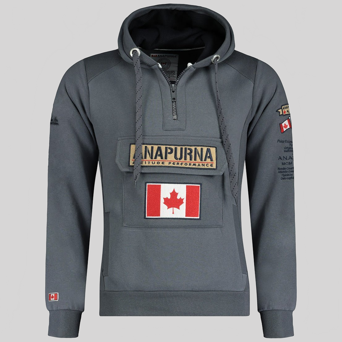 Gymana Anapurna Homme - Sweat à capuche zippé avec broderies et poches - Geographical Norway GYMANA_MEN_GRIS_FONCE_S_AN_SDB-GYMANA_MEN_BLEU_ROYAL_M_AN_SDB-GYMANA_MEN_GRIS_CLAIR_M_AN_SDB-GYMANA_MEN_BLANC_L_AN_SDB-GYMANA_MEN_GRIS_FONCE_L_AN_SDB-GYMANA_MEN_BLANC_XL_AN_SDB-GYMANA_MEN_BLEU_ROYAL_XL_AN_SDB-GYMANA_MEN_GRIS_CLAIR_3XL_AN_SDB-GYMANA_MEN_BLANC_XXL_AN_SDB-GYMANA_MEN_BLEU_ROYAL_XXL_AN_SDB