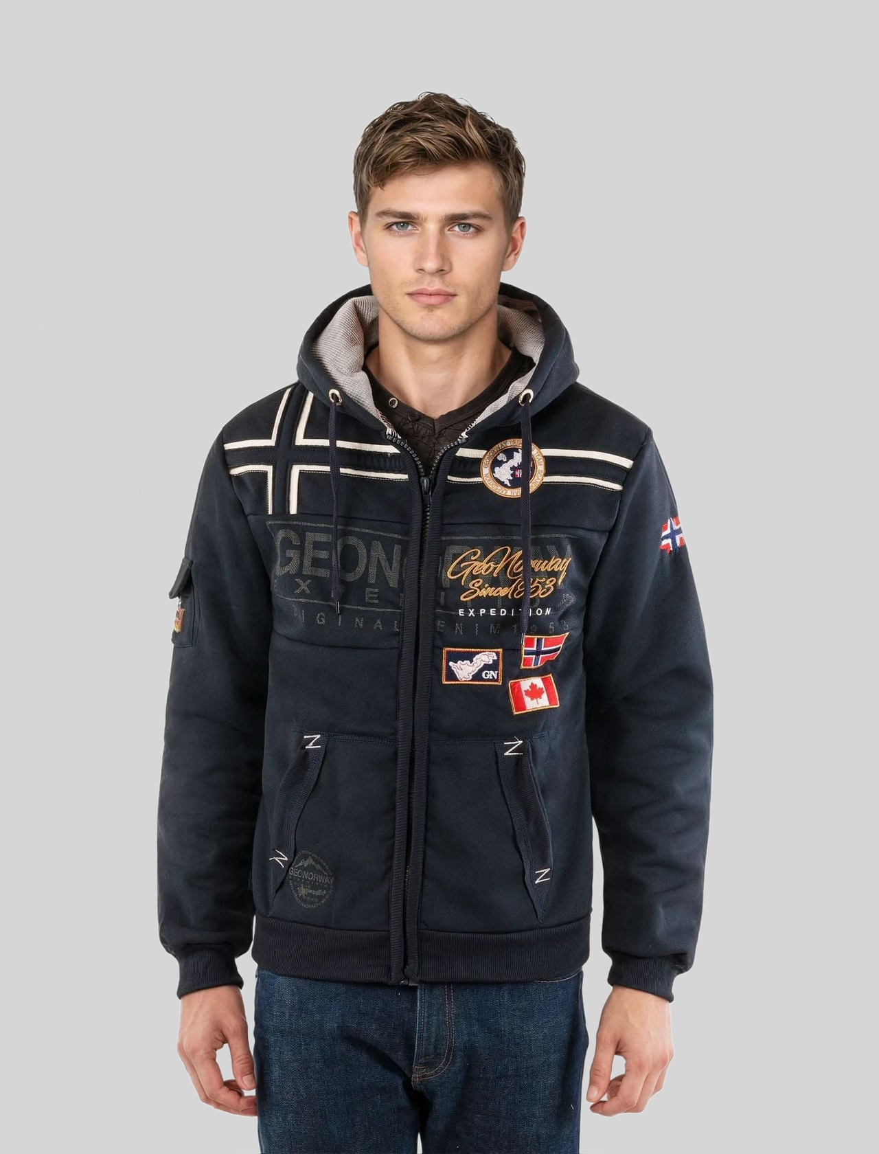 Geographical Norway Garadock Homme - Sweat - Geographical Norway GARADOCK_MEN_GRIS_CLAIR_SDB-GARADOCK_MEN_BLANC_SDB-GARADOCK_MEN_GRIS_CLAIR_MDB-GARADOCK_MEN_BLANC_M_SDB-GARADOCK_MEN_GRIS_CLAIR_L_SDB-GARADOCK_MEN_BLANC_L_SDB-GARADOCK_MEN_GRIS_CLAIR_XL_SDB-GARADOCK_MEN_BLANC_XL_SDB-GARADOCK_MEN_GRIS_CLAIR_XXL_SDB-GARADOCK_MEN_BLANC_XXL_SDB
