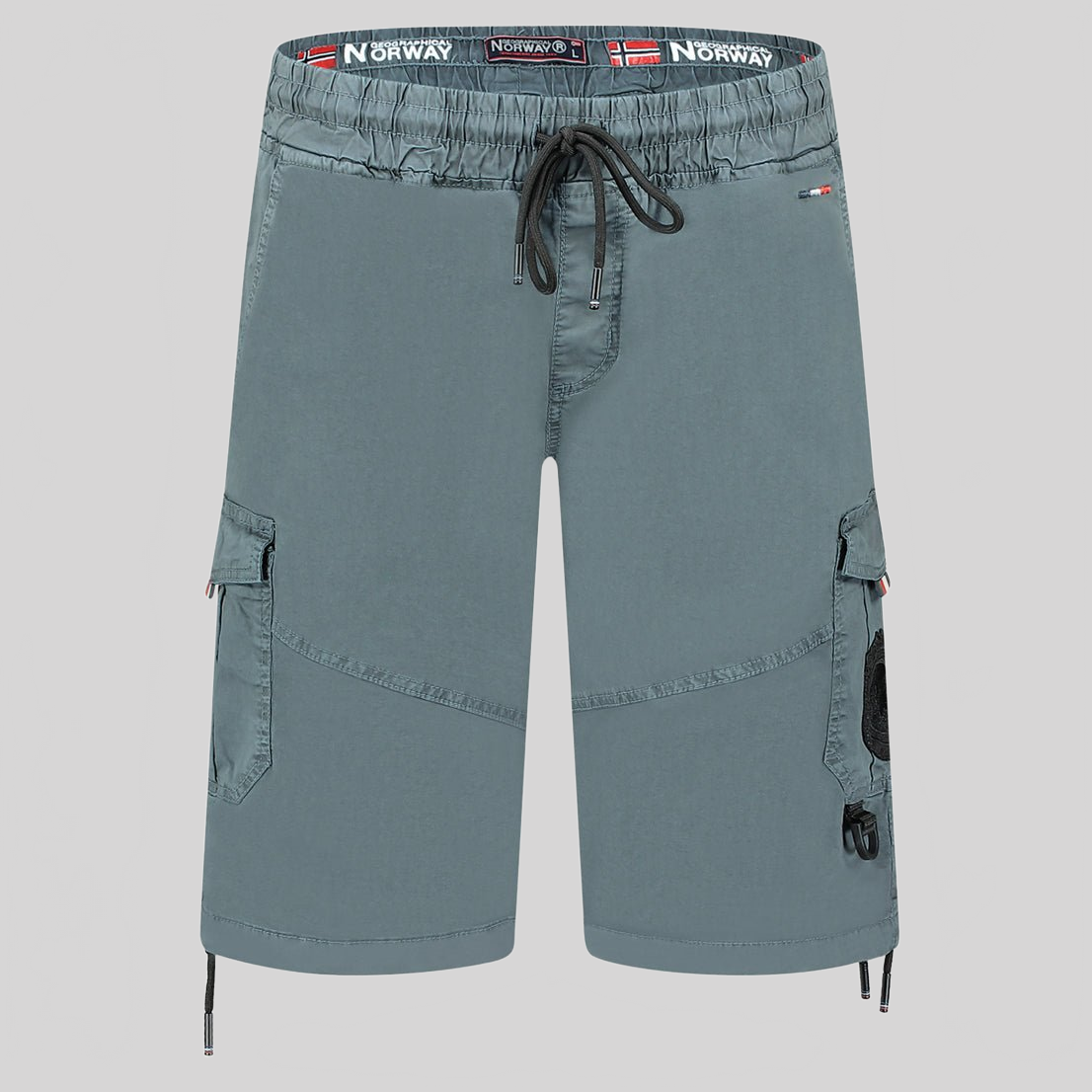 Geographical Geographical Norway Pacaro Hombre - Bermudas cargo con bolsillos, insignias y cordón - Geographical Norway PACARO_MEN_BLEU_S_SDB-PACARO_MEN_BLEU_M_SDB-PACARO_MEN_BLEU_L_SDB-PACARO_MEN_BLEU_XL_SDB-PACARO_MEN_BLEU_XXL_SDB-PACARO_MEN_BLEU_3XL_SDB-PACARO_MEN_MARINE_S_S_SDB-PACARO_MEN_MARINE_M_SDB-PACARO_MEN_MARINE_L_SDB-PACARO_MEN_MARINE_XL_SDB