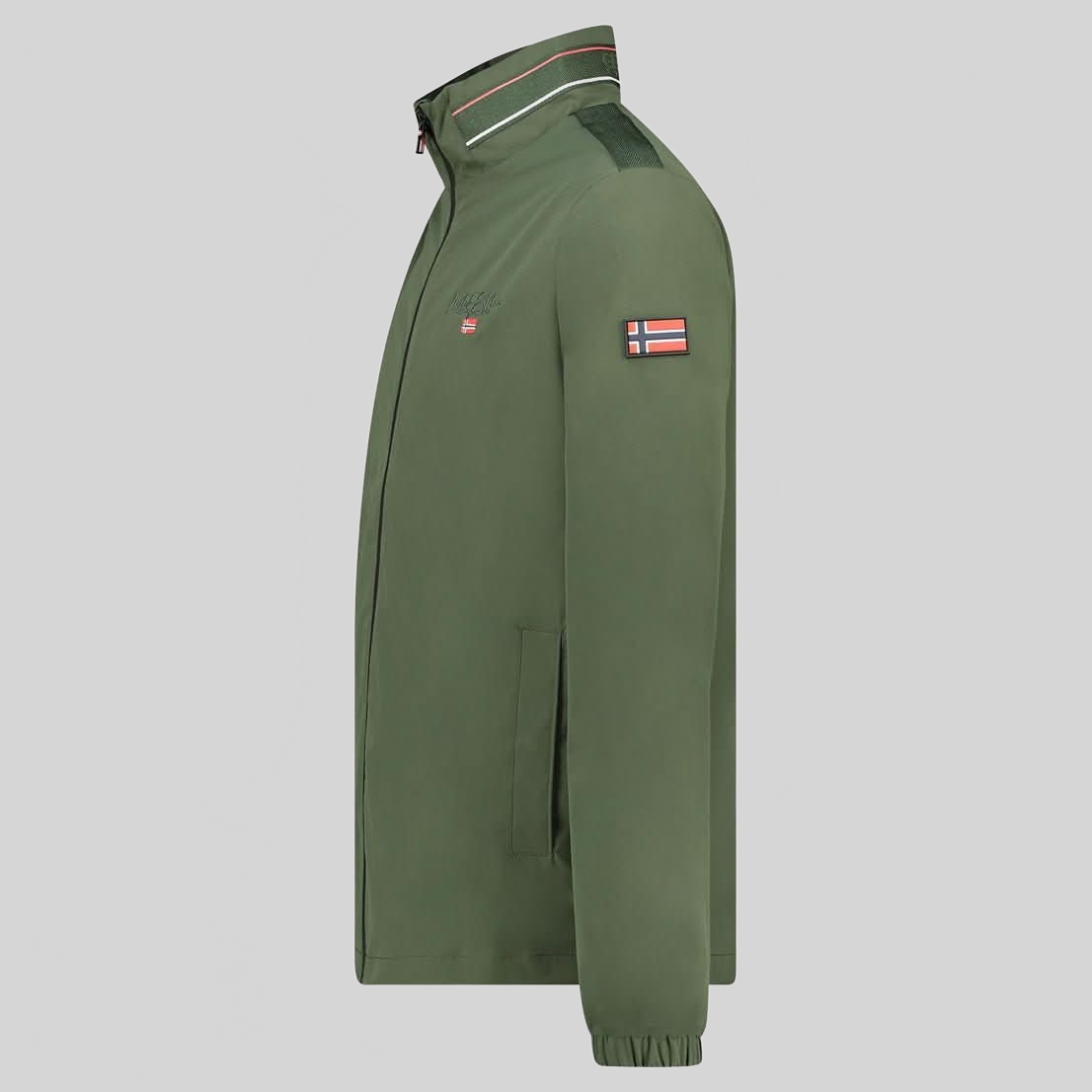 Geographical Norway Birmo Hombre - Chaqueta ligera repelente al agua con cuello alto - Geographical Norway BIRMO_MEN_KAKI_SDB-BIRMO_MEN_KAKI_M_SDB-BIRMO_MEN_KAKI_L_SDB-BIRMO_MEN_KAKI_XL_SDB-BIRMO_MEN_KAKI_XXL_SDB-BIRMO_MEN_KAKI_3XL_SDB