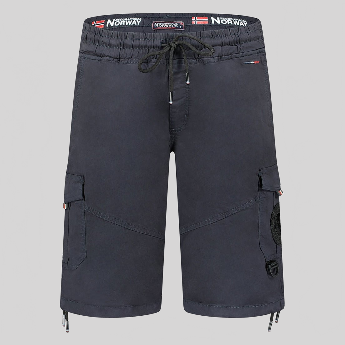 Geographical Geographical Norway Pacaro Hombre - Bermudas cargo con bolsillos, insignias y cordón - Geographical Norway PACARO_MEN_BLEU_S_SDB-PACARO_MEN_BLEU_M_SDB-PACARO_MEN_BLEU_L_SDB-PACARO_MEN_BLEU_XL_SDB-PACARO_MEN_BLEU_XXL_SDB-PACARO_MEN_BLEU_3XL_SDB-PACARO_MEN_MARINE_S_S_SDB-PACARO_MEN_MARINE_M_SDB-PACARO_MEN_MARINE_L_SDB-PACARO_MEN_MARINE_XL_SDB