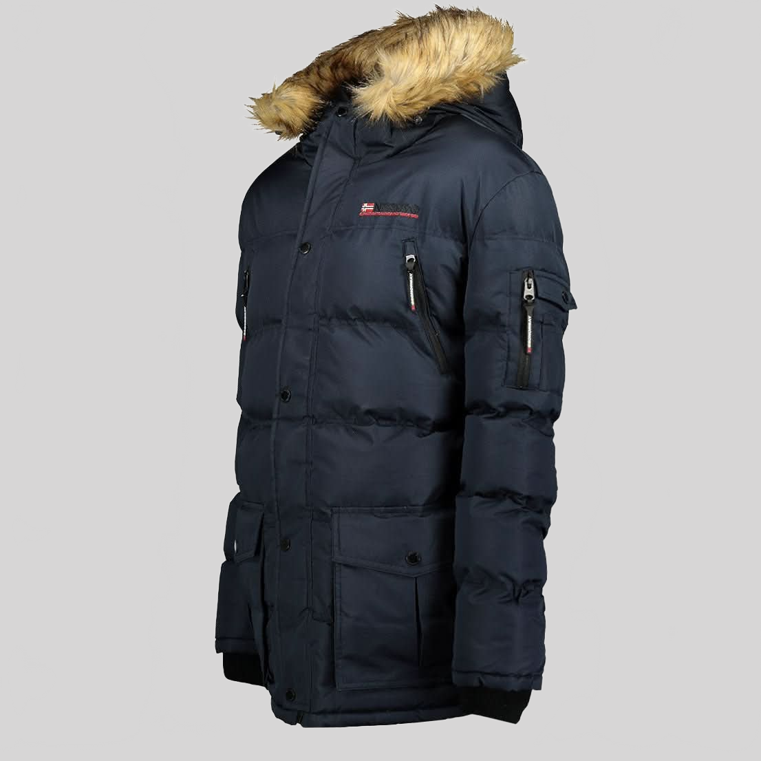 Geographical Norway Bravici Uomo - Parka con cappuccio staccabile e pelliccia sintetica - Geographical Norway BRAVICI_MEN_NOIR_SDB-BRAVICI_MEN_NOIR_M_SDB-BRAVICI_MEN_NOIR_L_SDB-BRAVICI_MEN_NOIR_XL_SDB-BRAVICI_MEN_NOIR_XXL_SDB-BRAVICI_MEN_NOIR_3XL_SDB-BRAVICI_MEN_MARINE_S_SDB-BRAVICI_MEN_MARINE_M_SDB-BRAVICI_MEN_MARINE_L_SDB-BRAVICI_MEN_MARINE_XL_SDB