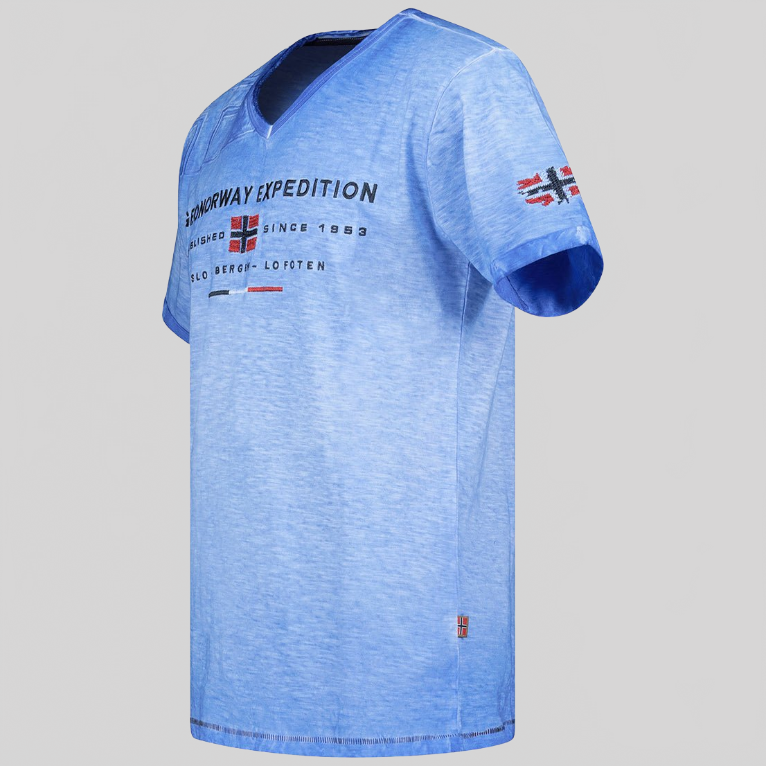 Geographical Norway Jiwash Homme - T-shirt homme col V - Geographical Norway JIWASH_MEN_BLANC_BLEU_ROYAL_XL_SDB-JIWASH_MEN_BLANC_BLEU_ROYAL_XXL_SDB-JIWASH_MEN_BEIGE_M_SDB-JIWASH_MEN_BEIGE_L_SDB-JIWASH_MEN_BEIGE_XL_SDB-JIWASH_MEN_BEIGE_XXL_SDB-JIWASH_MEN_BLEU_M_SDB-JIWASH_MEN_BLEU_L_SDB-JIWASH_MEN_BLEU_3XL_SDB-JIWASH_MEN_GRIS_FONCE_M_SDB