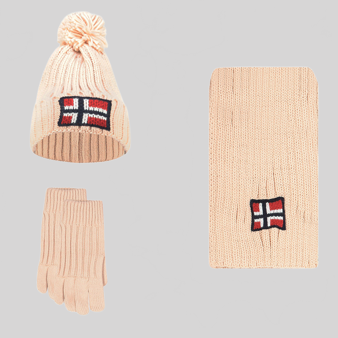  Geographical Norway SET WAMILLA XAMILLA ZAMILLA - Set Mütze Handschuhe Schal