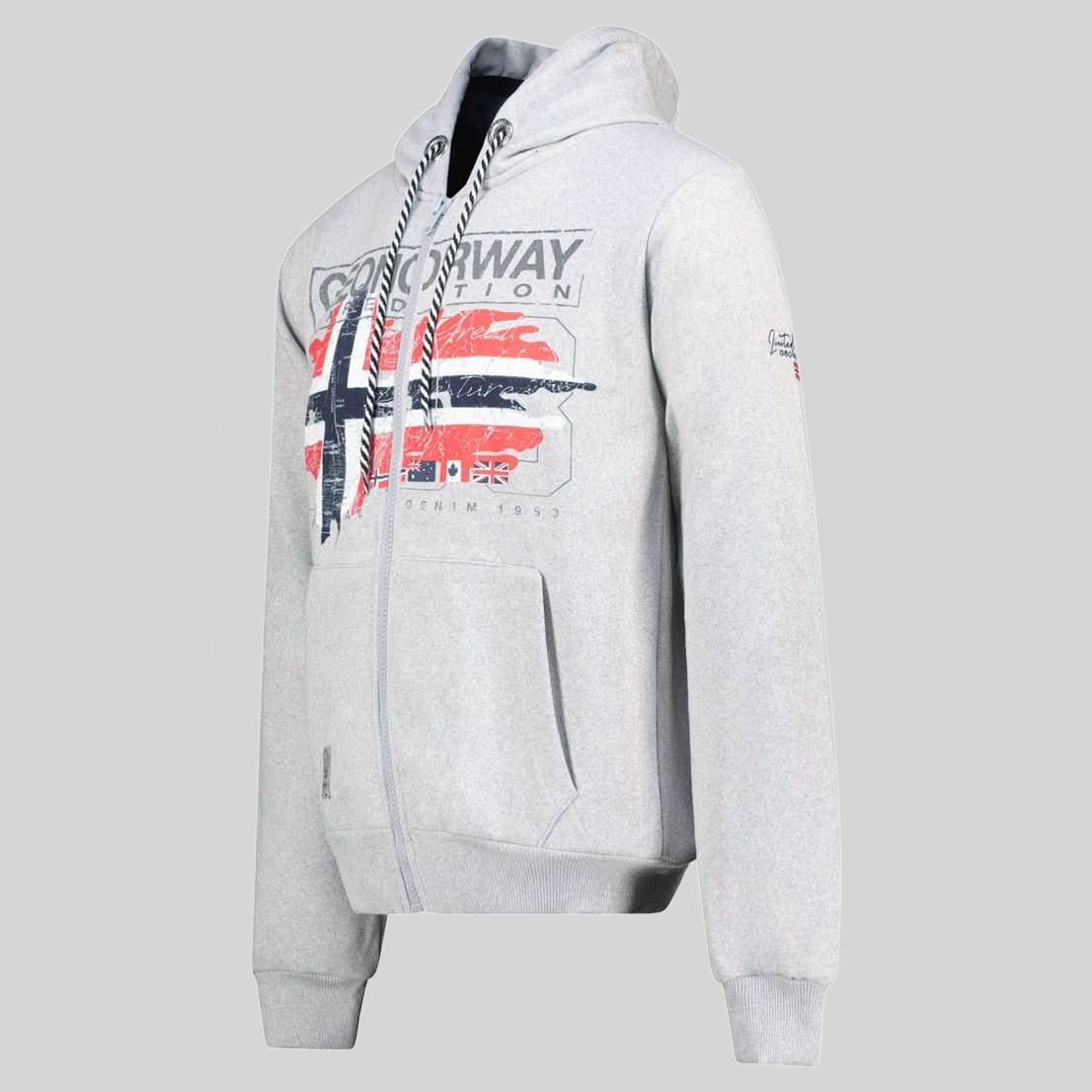 Geographical Norway GRUSTY Hombre - Sudadera con capucha con estampados y bandera - Geographical Norway GRUSTY_MEN_MARINE_S_SDB-GRUSTY_MEN_BLANC_S_SDB-GRUSTY_MEN_MARINE_M_SDB-GRUSTY_MEN_WHITE_M_SDB-GRUSTY_MEN_MARINE_L_SDB-GRUSTY_MEN_WHITE_L_SDB-GRUSTY_MEN_MARINE_XL_SDB-GRUSTY_MEN_WHITE_XL_SDB-GRUSTY_MEN_MARINE_XXL_SDB-GRUSTY_MEN_WHITE_XXL_SDB